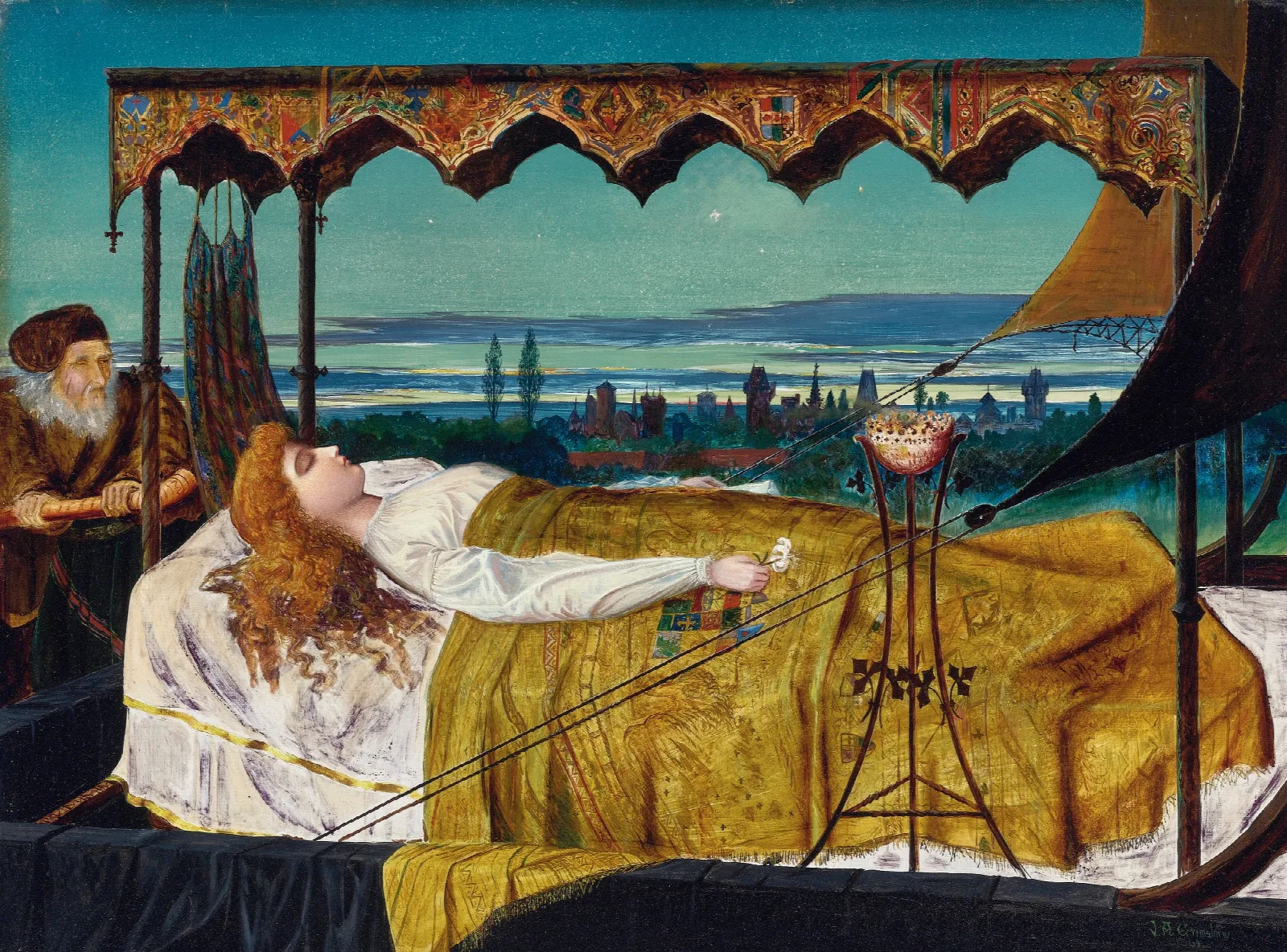 Elaine Wall Art by John Atkinson Grimshaw - Canvas Print