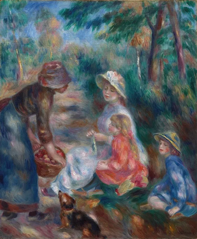 The Apple Seller Wall Art by Pierre-Auguste Renoir - Canvas Print
