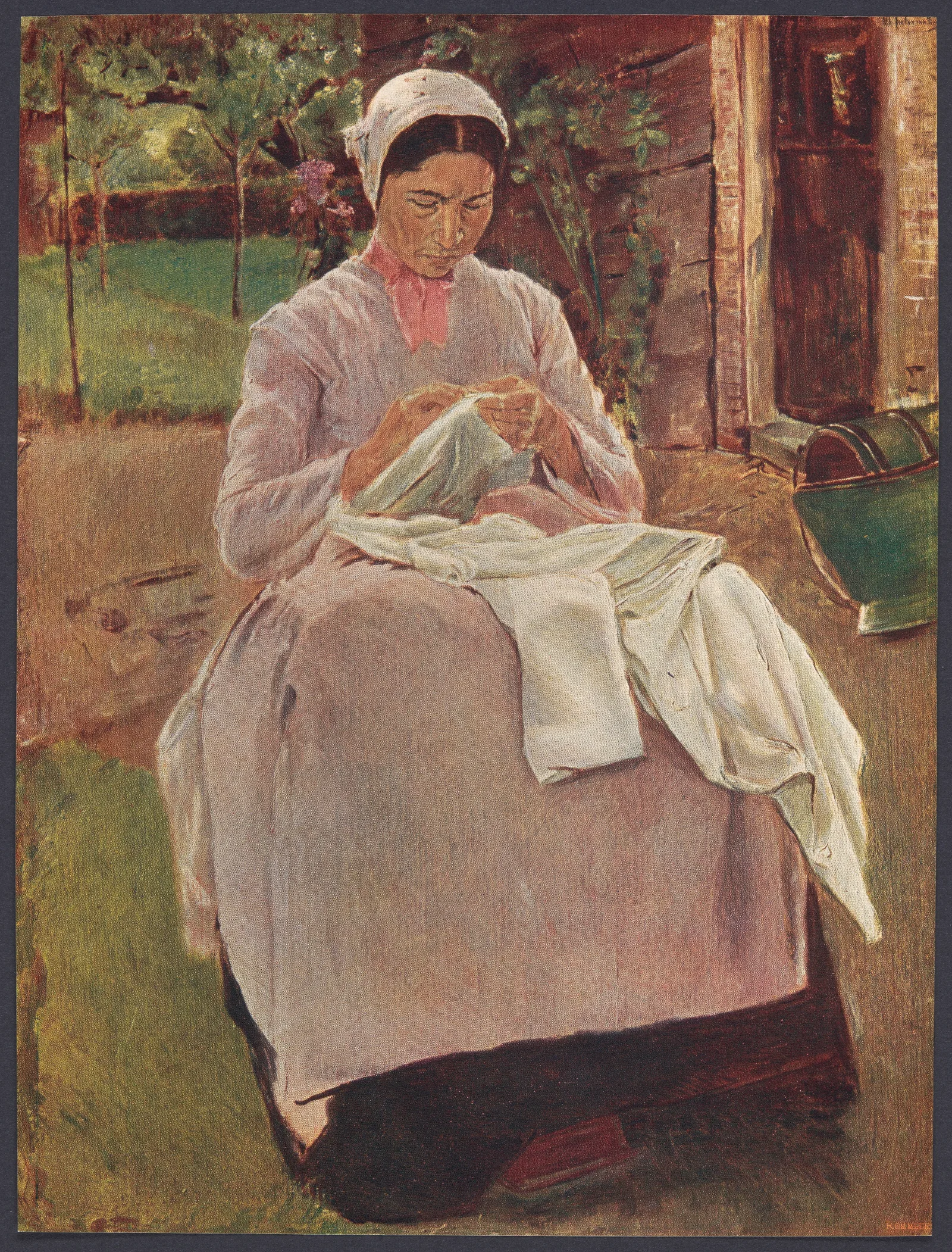 Seamstress 3 Wall Art by Max Liebermann - Canvas Print