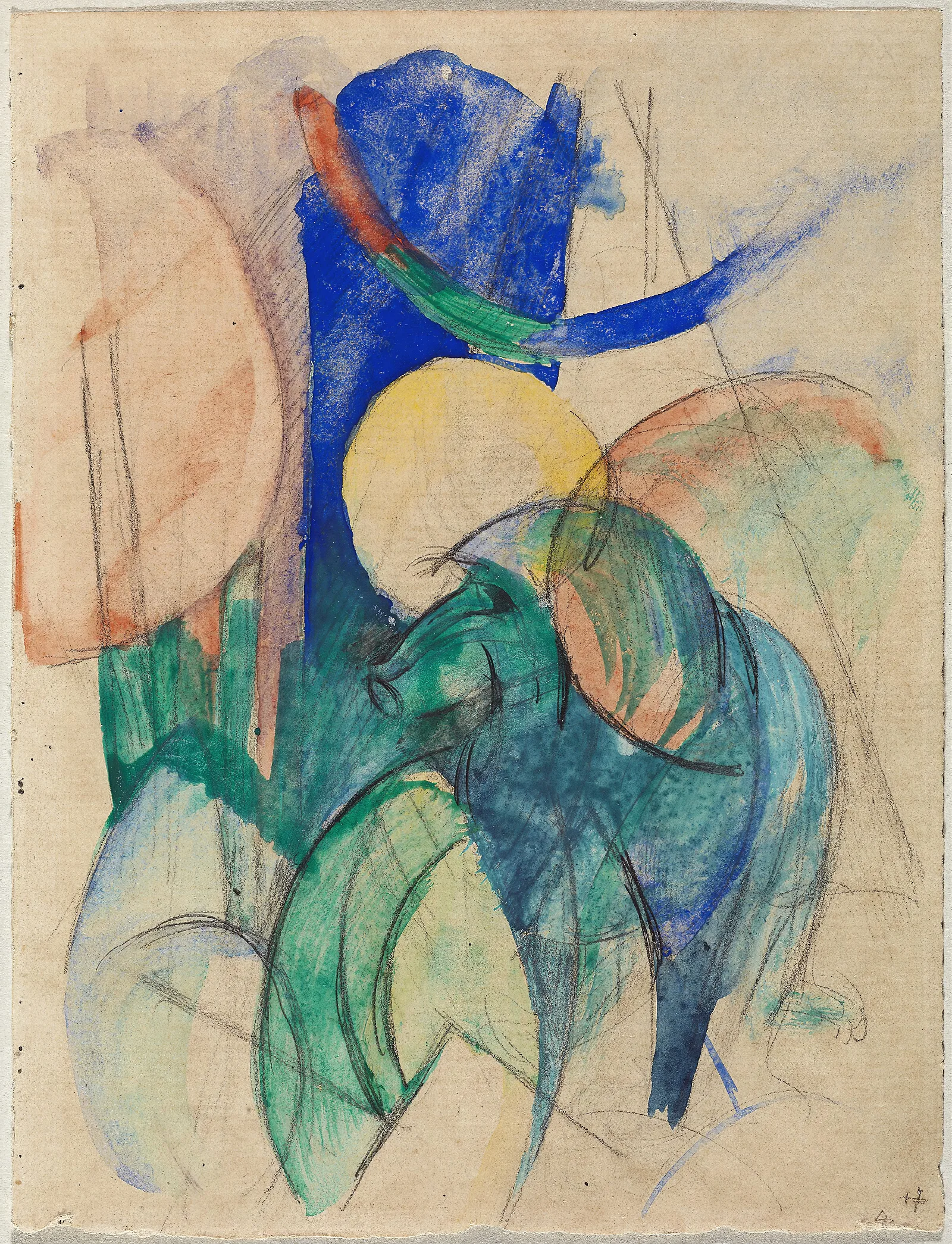 Mandrill Wall Art by Franz Marc - Canvas Print