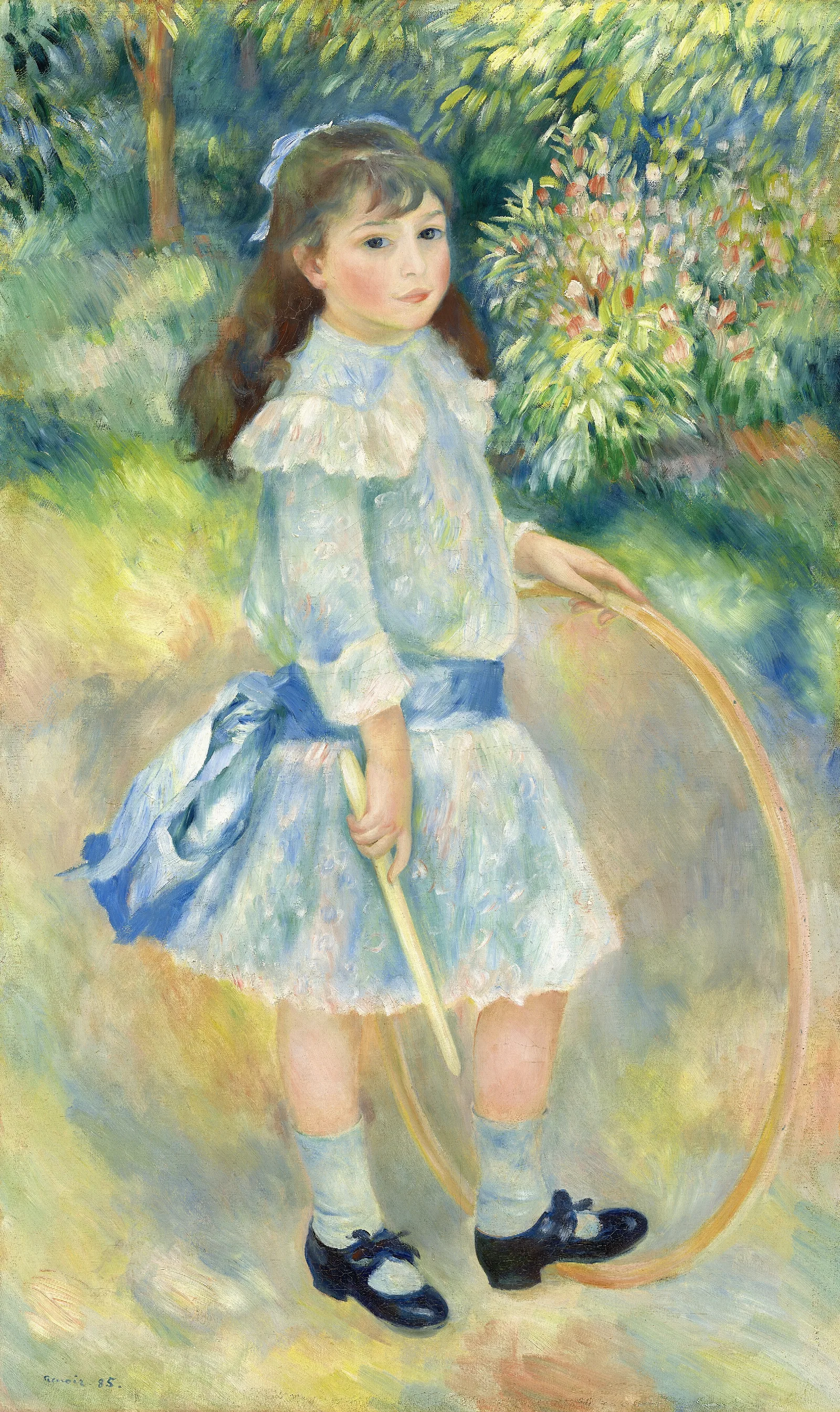 Girl With A Hoop Wall Art by Pierre-Auguste Renoir - Canvas Print