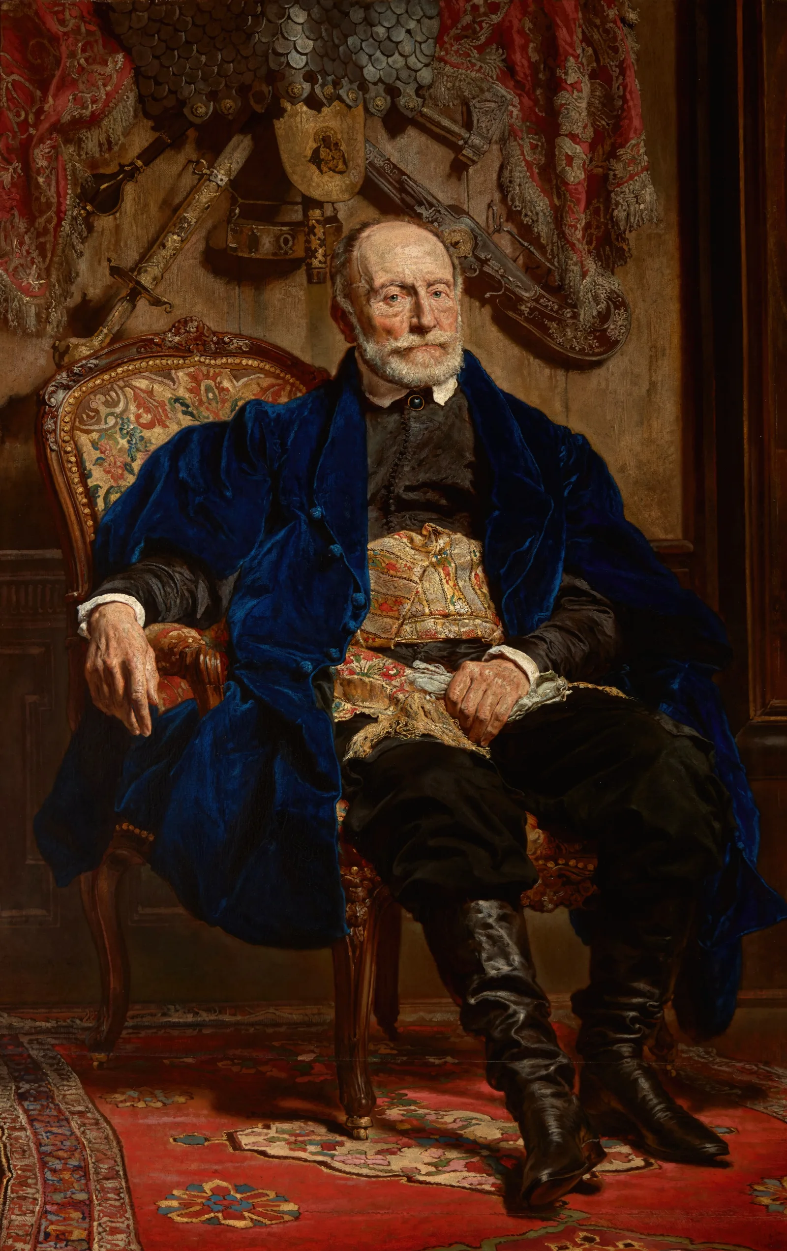 Portrait Of Piotr Moszynski Wall Art by Jan Matejko - Canvas Print