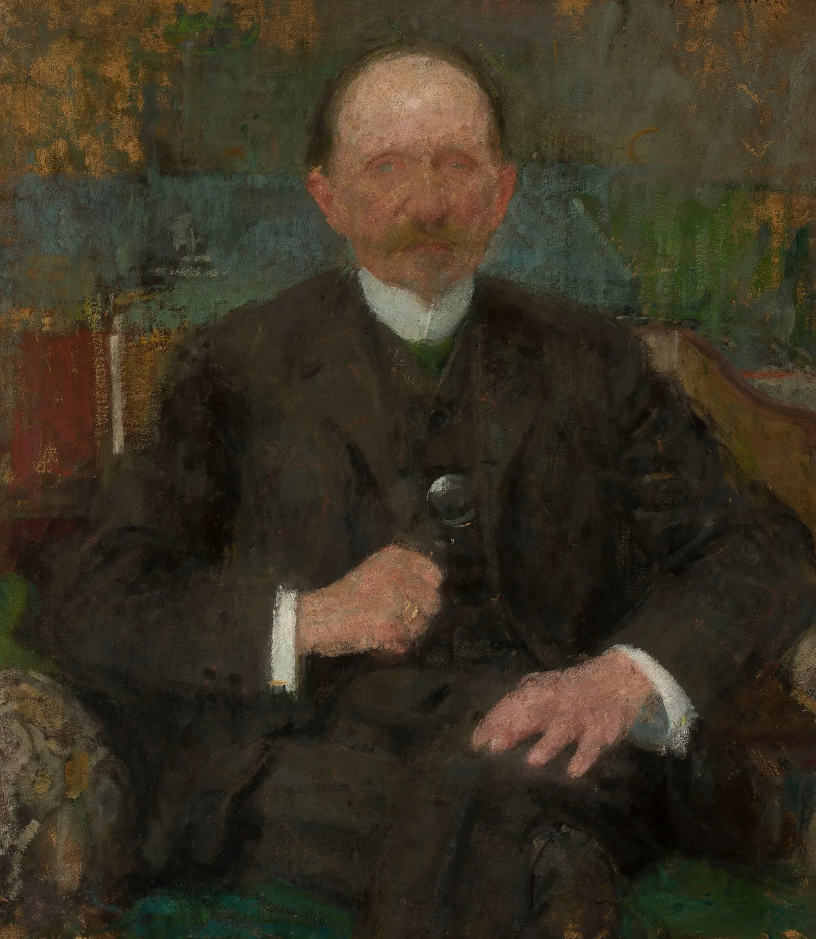 Portrait Of Jan Kraszewski Wall Art by Olga Boznanska - Canvas Print