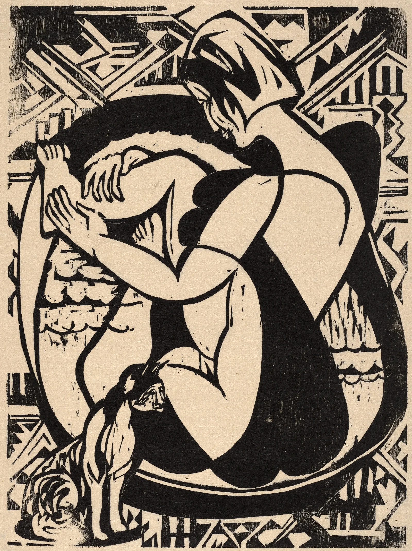 Woman In The Bathtub Wall Art by Ernst Ludwig Kirchner - Canvas Print
