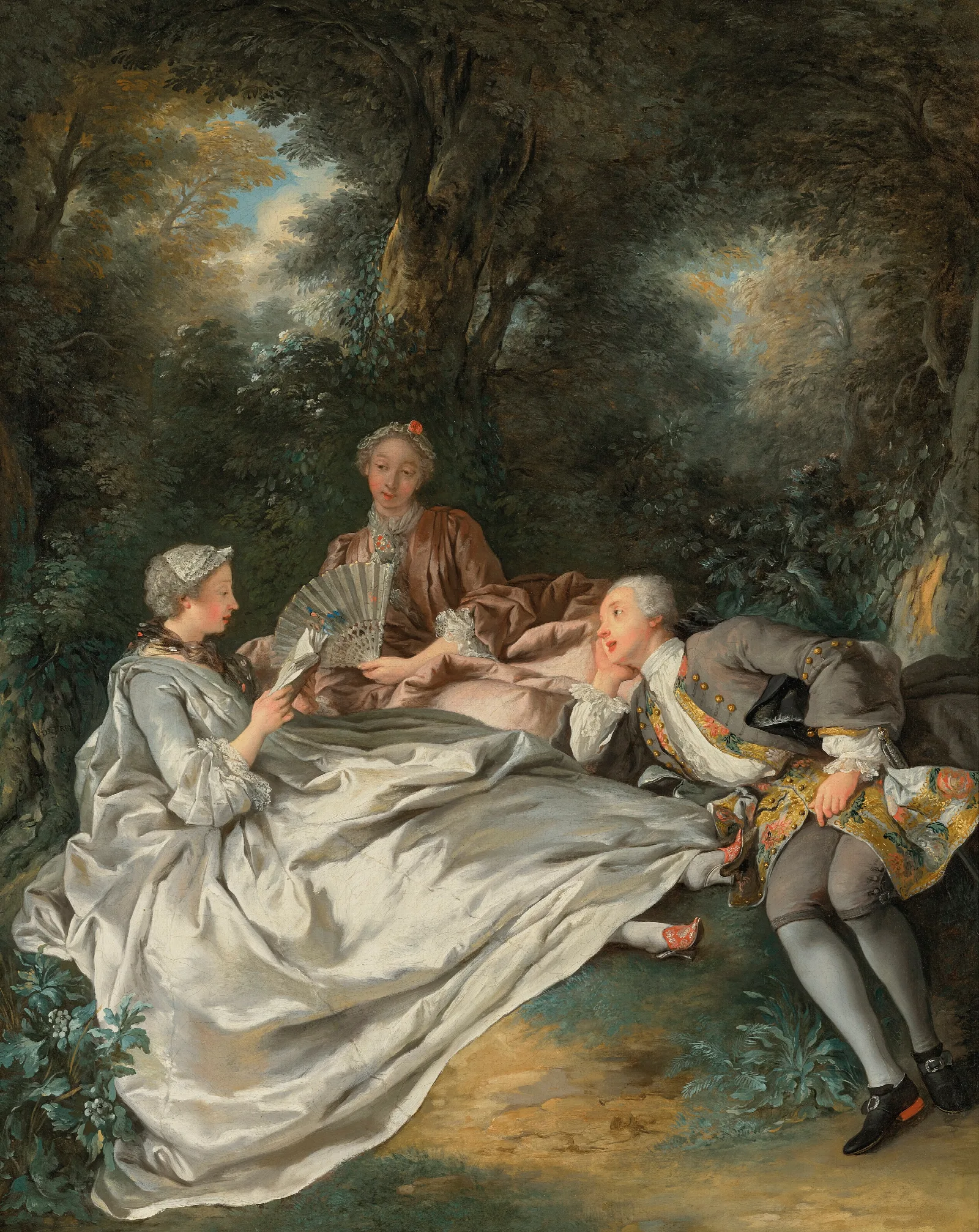 The Reading Party Wall Art by Jean-François de Troy - Canvas Print