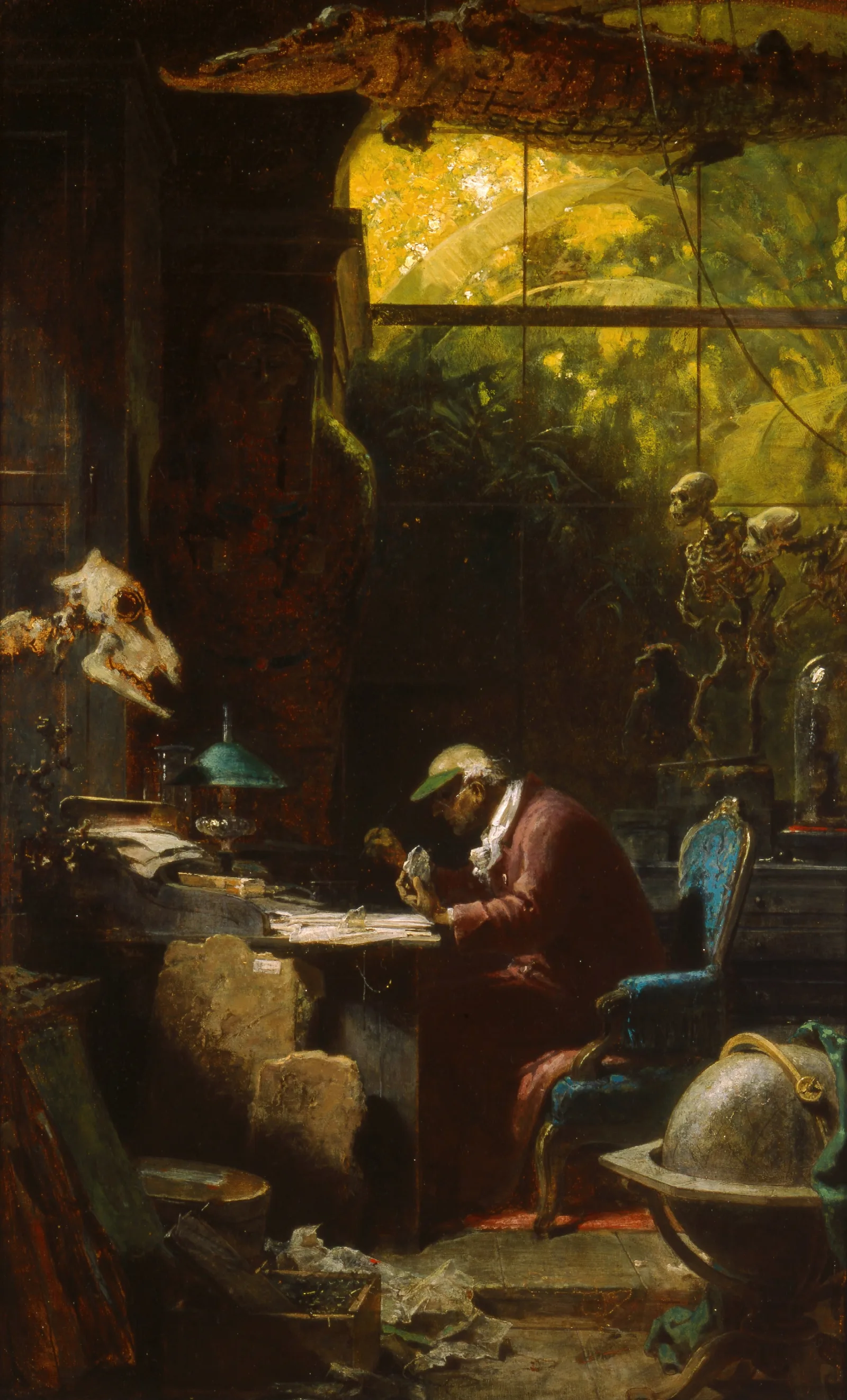Scholar Of Natural Sciences Wall Art by Carl Spitzweg - Canvas Print