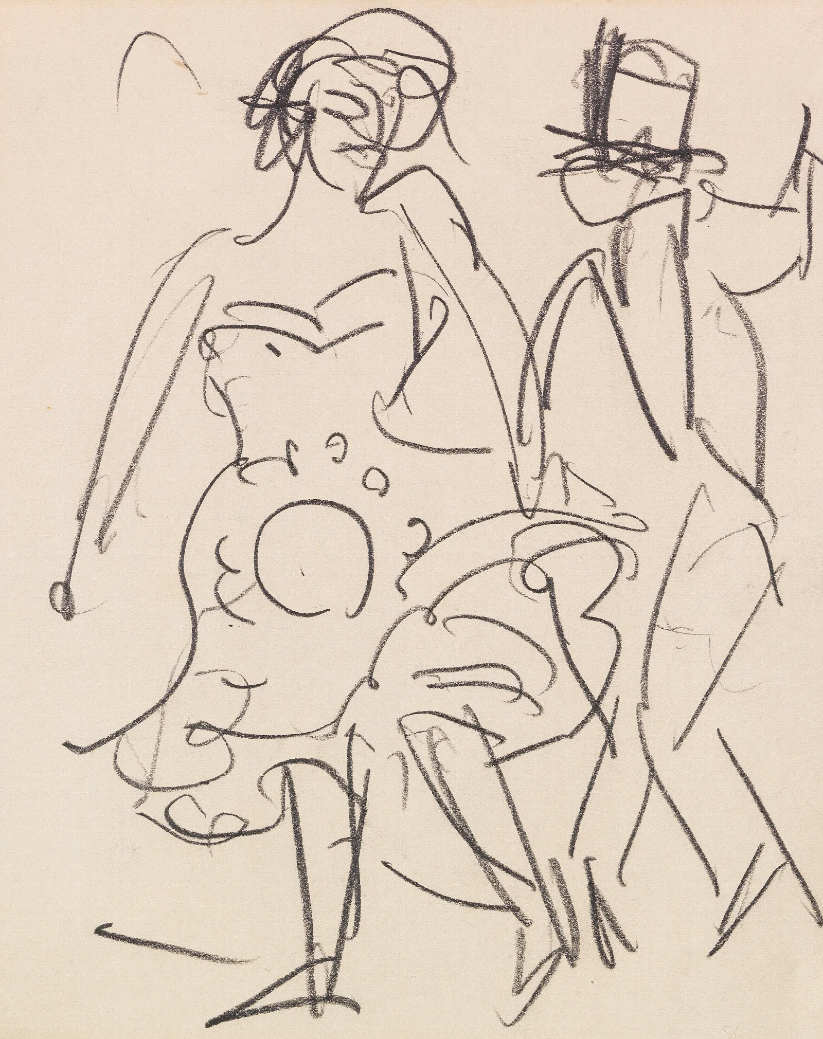 Paar Beim Tanz Wall Art by Ernst Ludwig Kirchner - Canvas Print