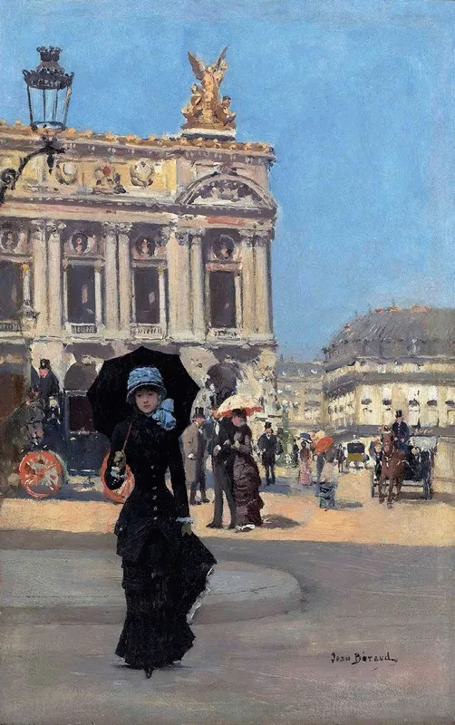 Devant Lopera Wall Art by Jean Béraud - Canvas Print
