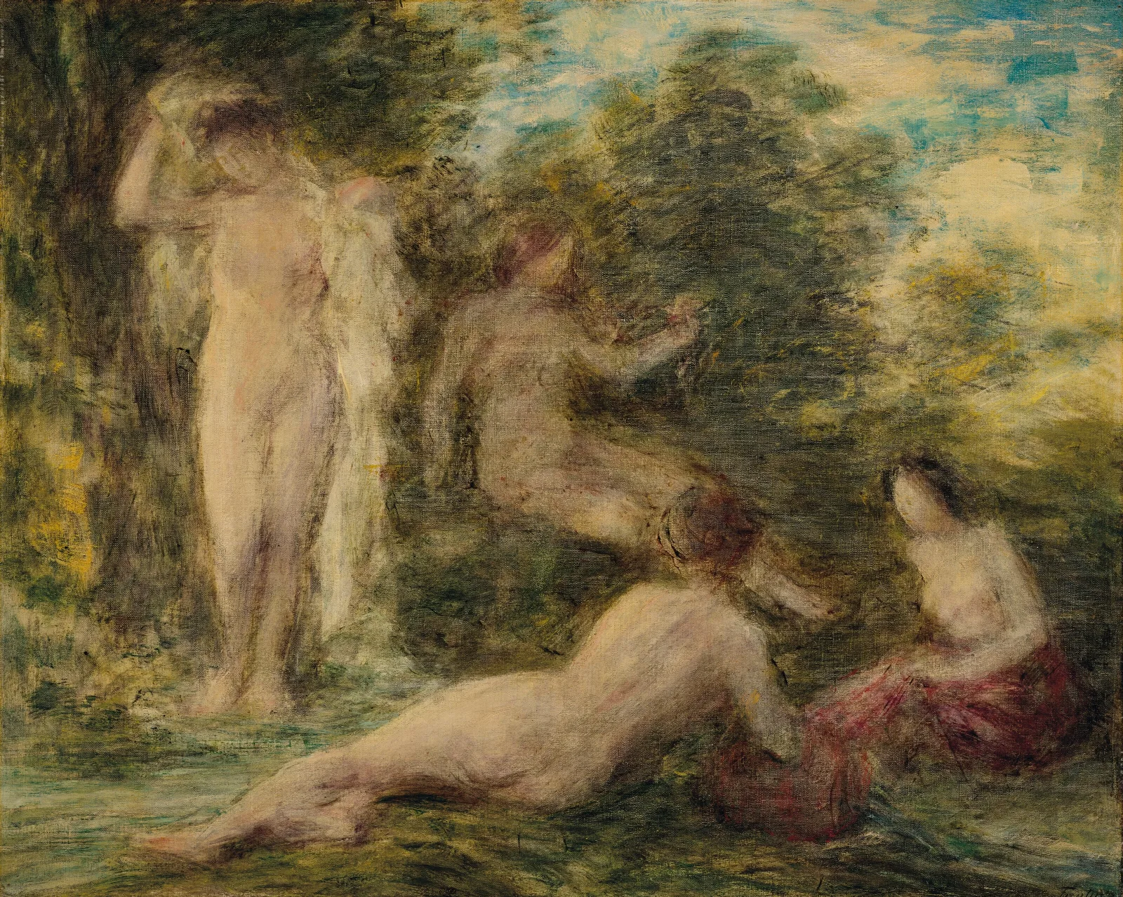 Baigneuses 6 Wall Art by Henri Fantin-Latour - Canvas Print
