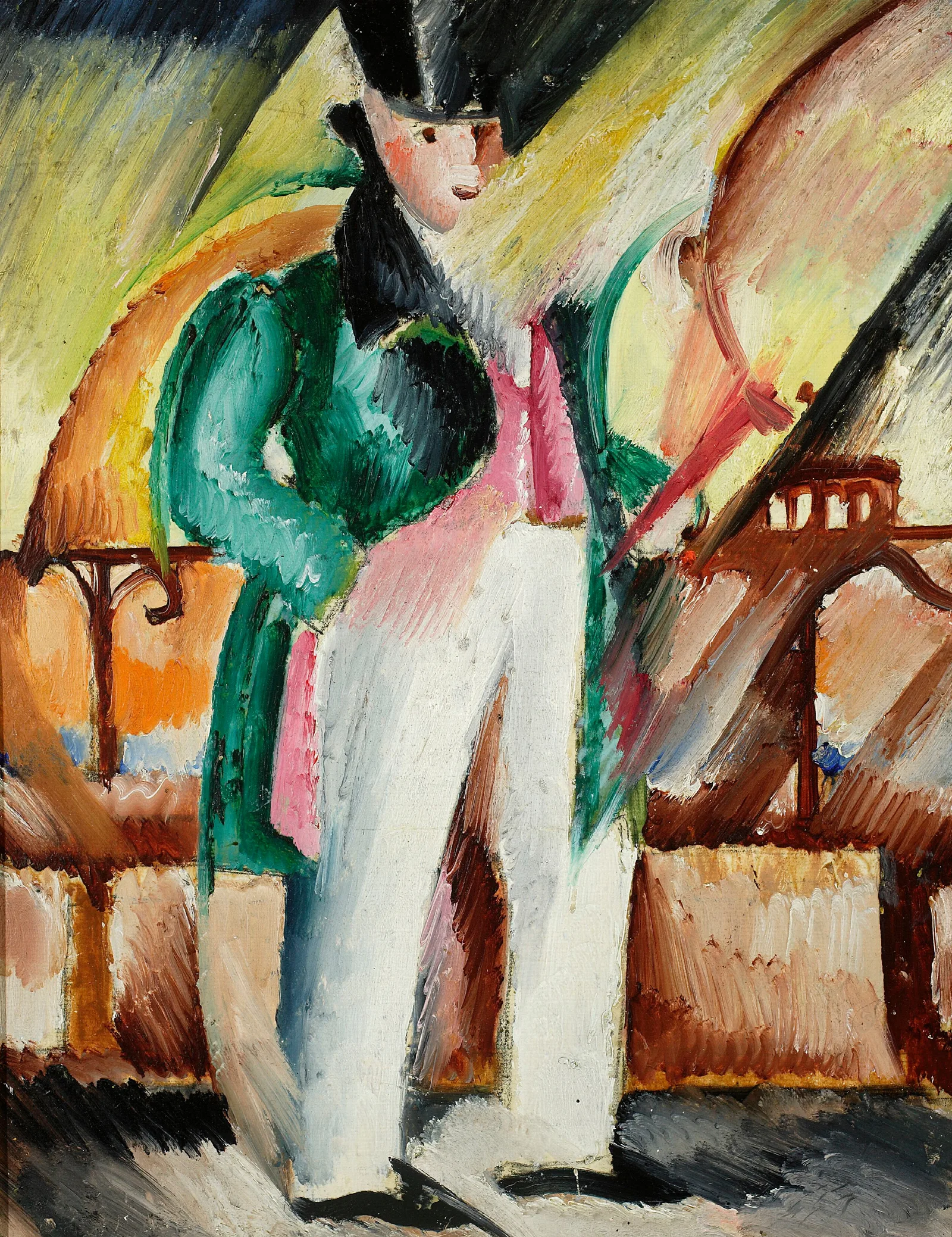 Man In A Green Tailcoat Wall Art by Zygmunt Waliszewski - Canvas Print