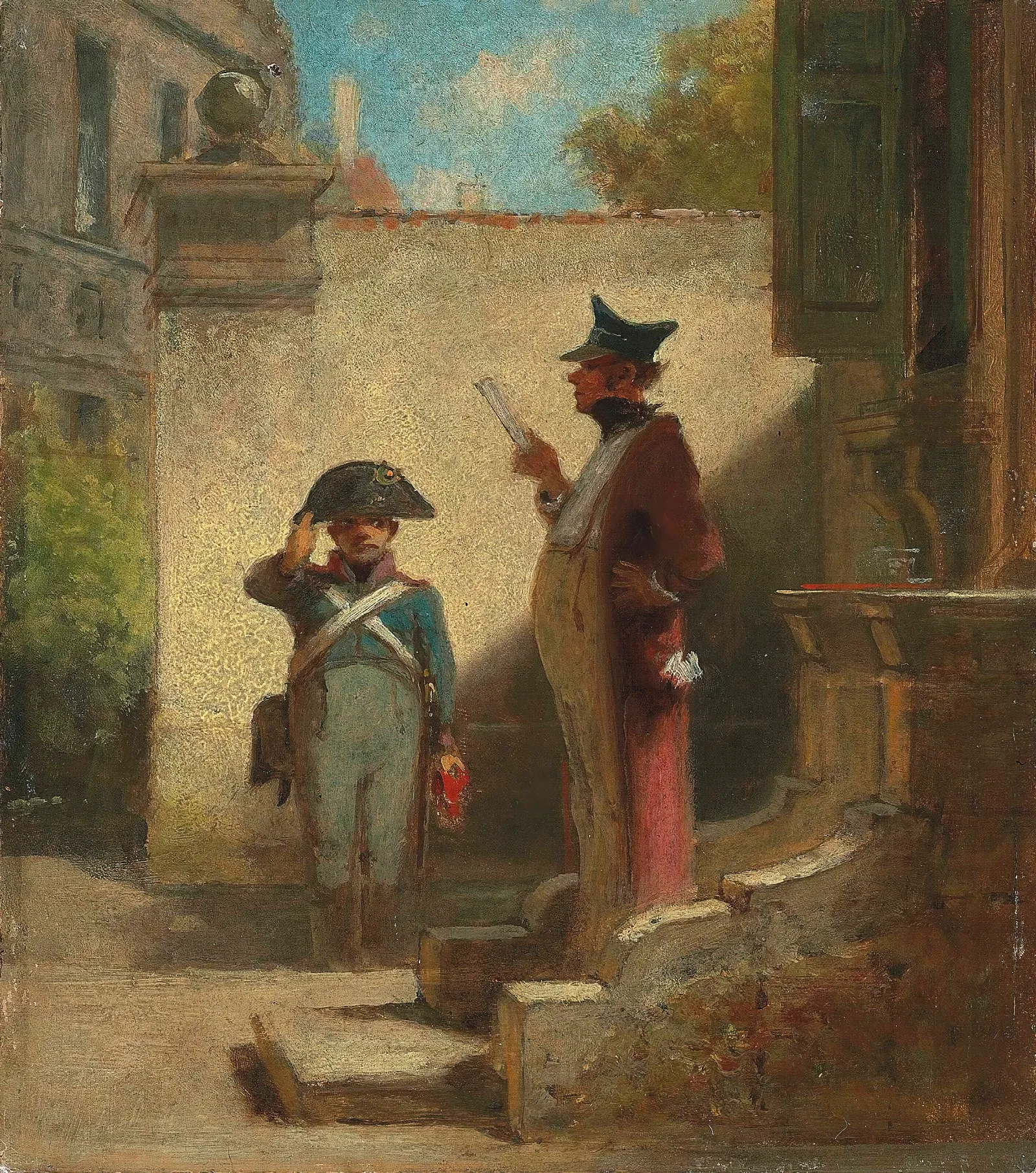Der Platzkommandant Wall Art by Carl Spitzweg - Canvas Print
