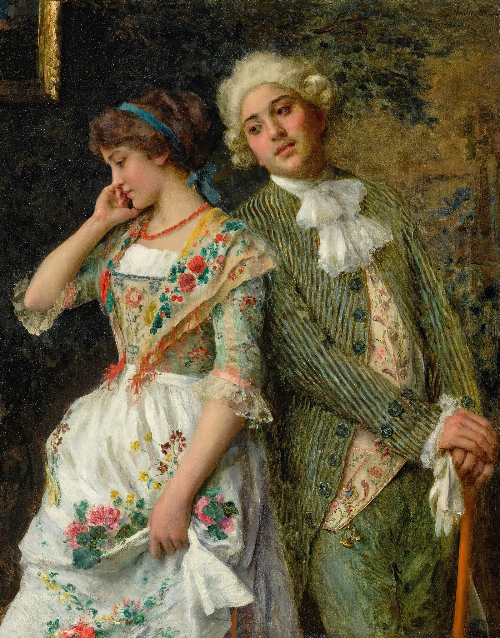 A Bashful Maiden Wall Art by Federico Andreotti - Canvas Print