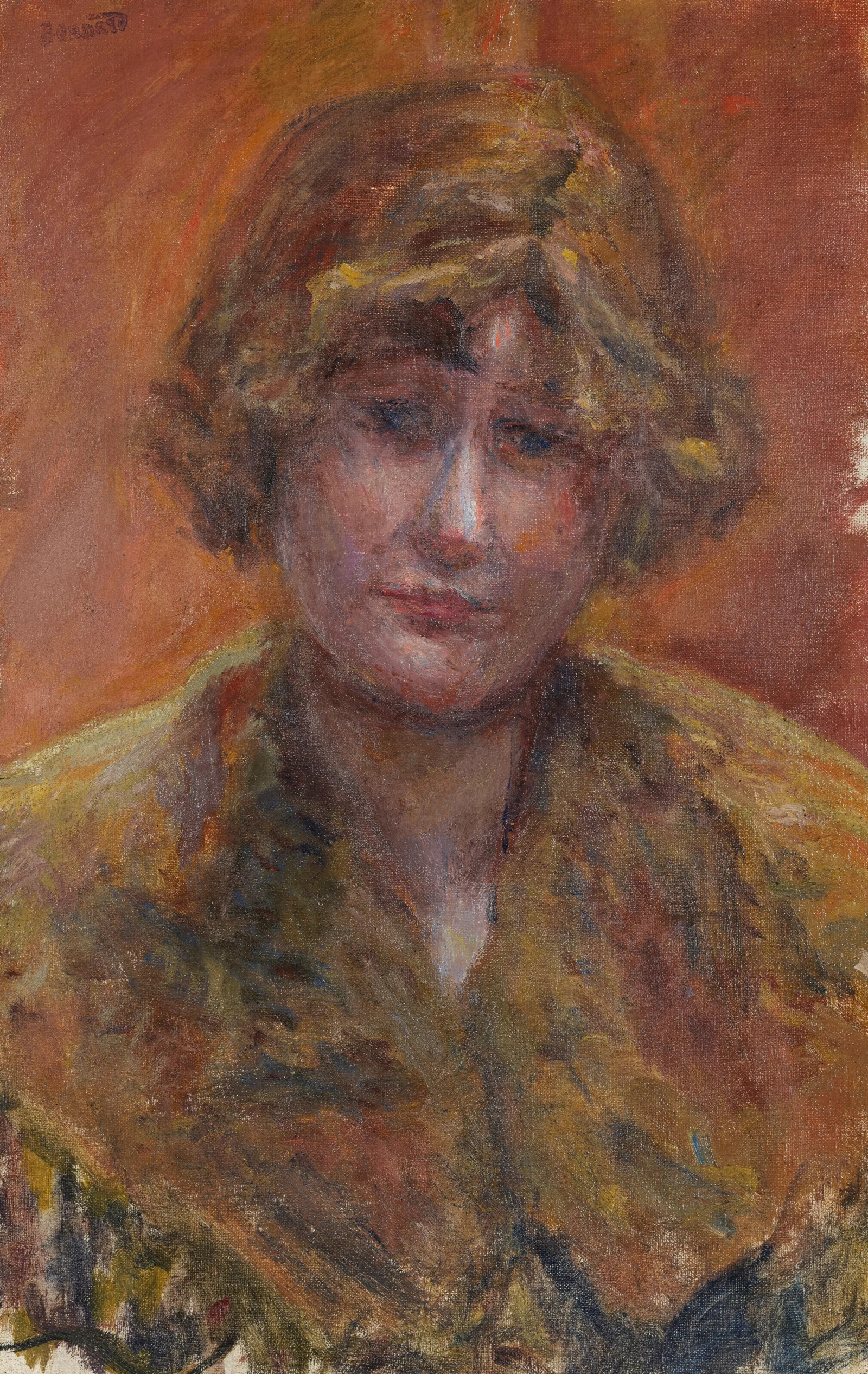 Portrait De Jeune Fille Etude Wall Art by Pierre Bonnard - Canvas Print