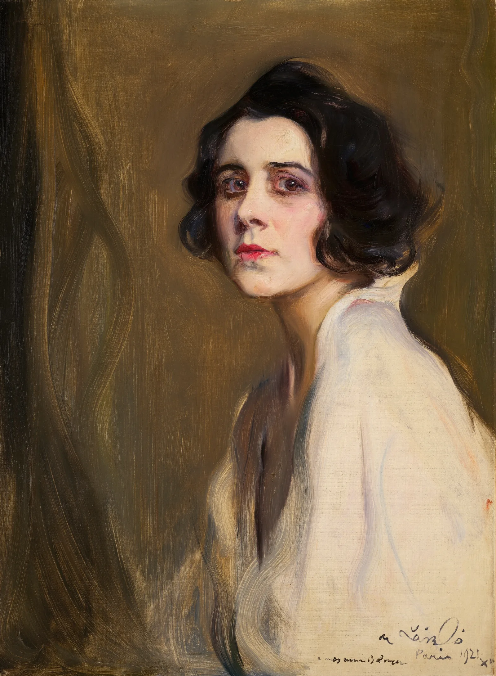 Portrait Of The Singer Germaine Gien 1895 1989 Wall Art by Philip Alexius de László - Canvas Print