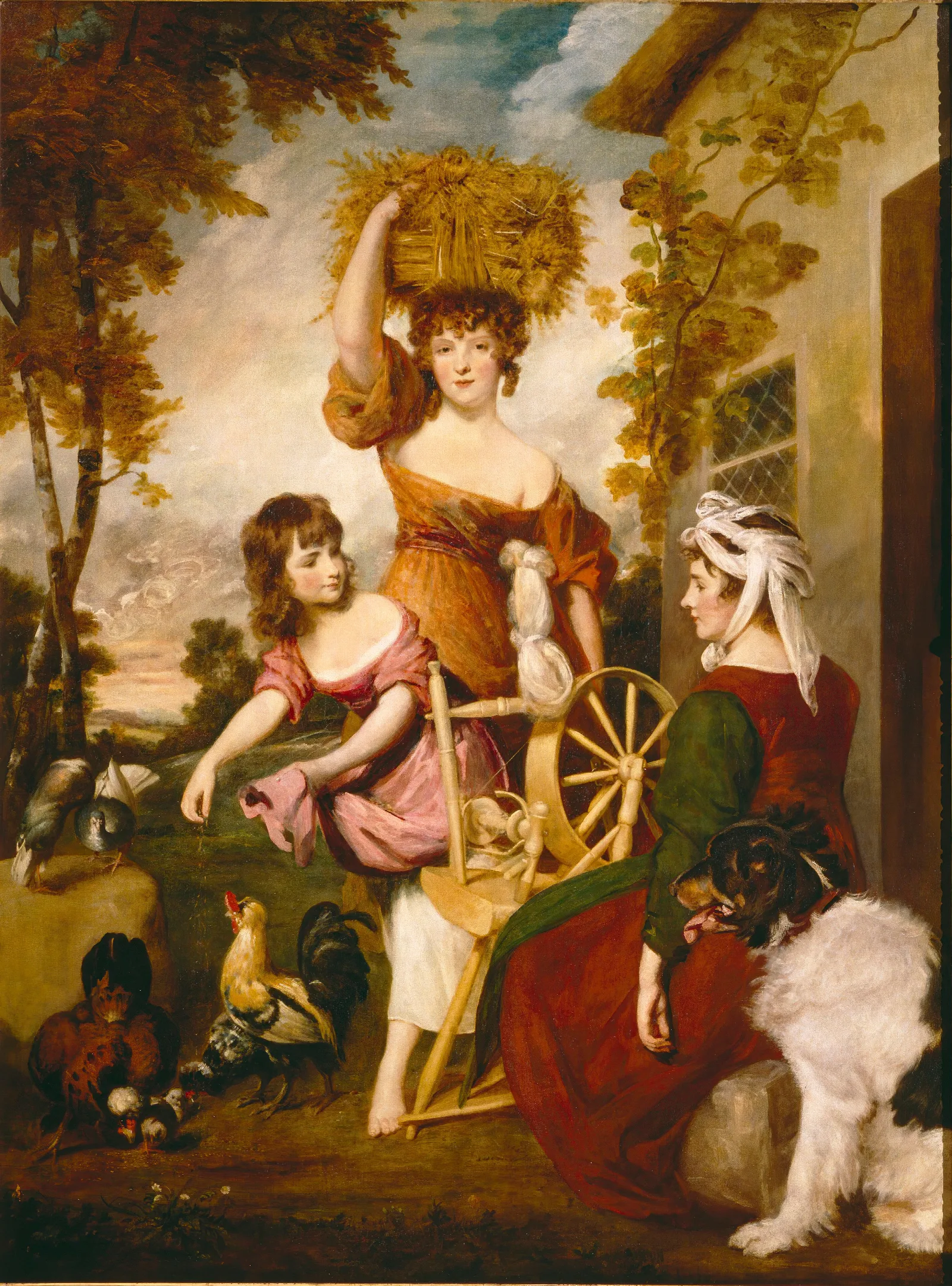 The Cottagers Wall Art by Sir Joshua Reynolds - Canvas Print