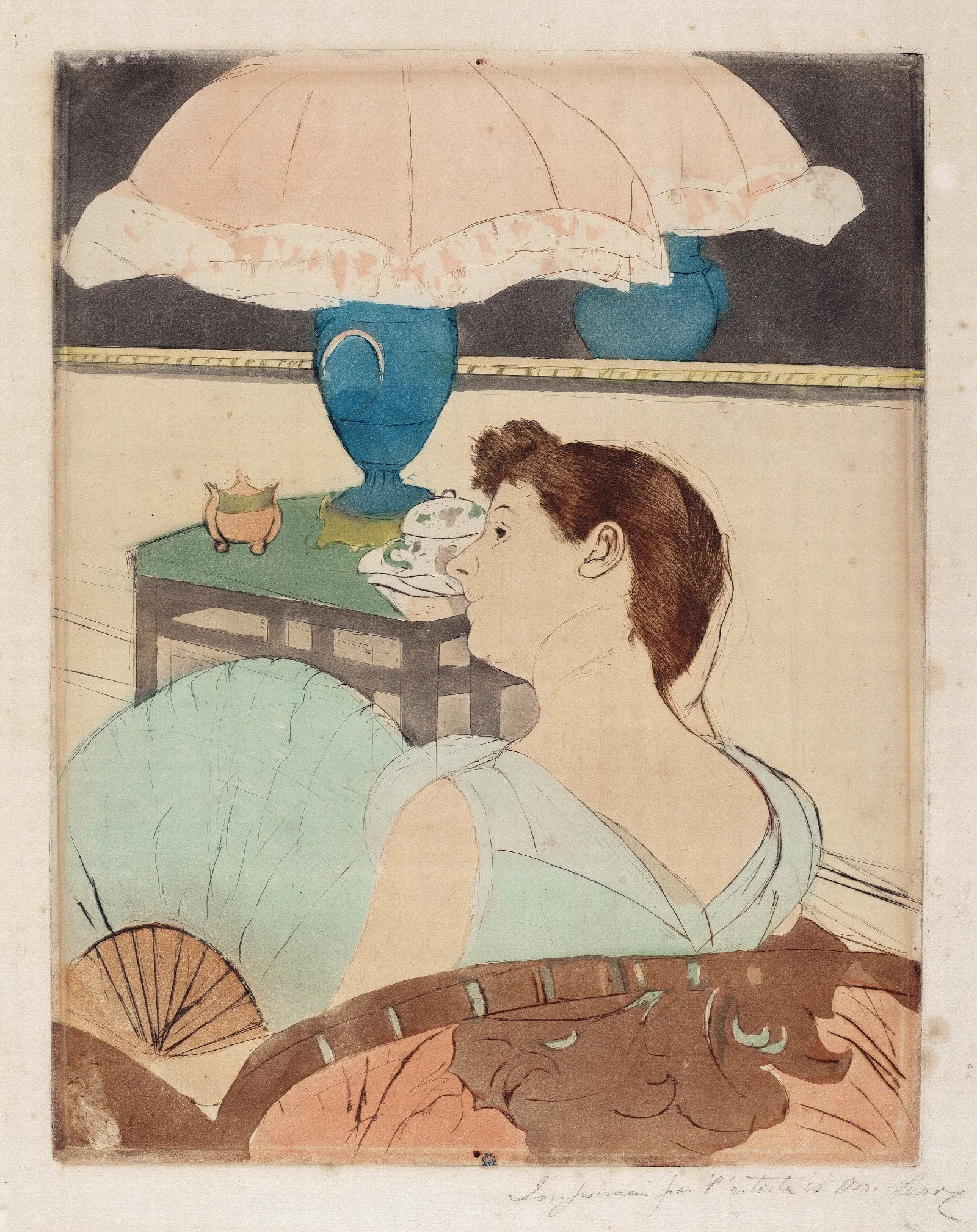 The Lamp Wall Art by Mary Cassatt - Canvas Print