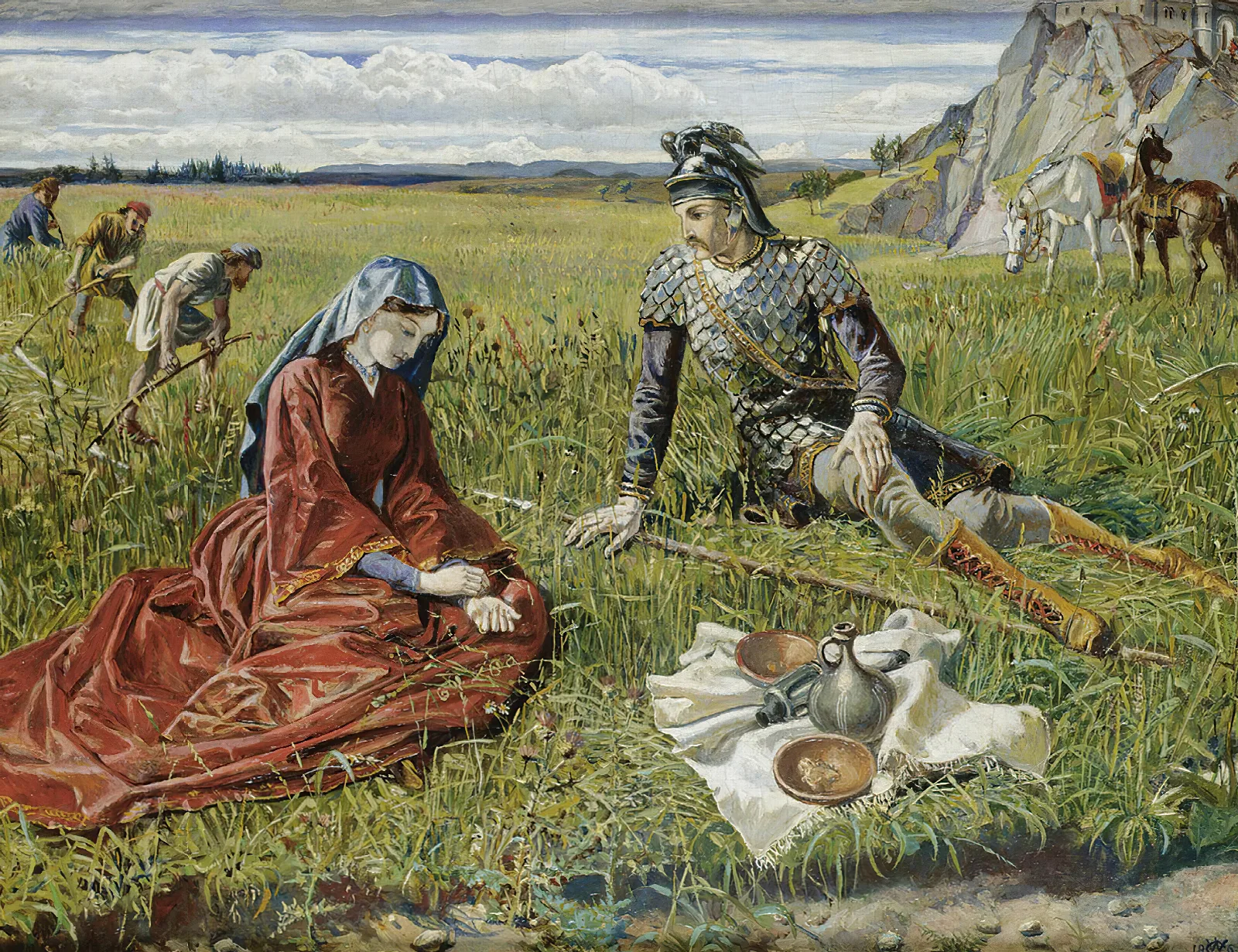 Ruth And Boaz Wall Art by Walter Crane - Canvas Print