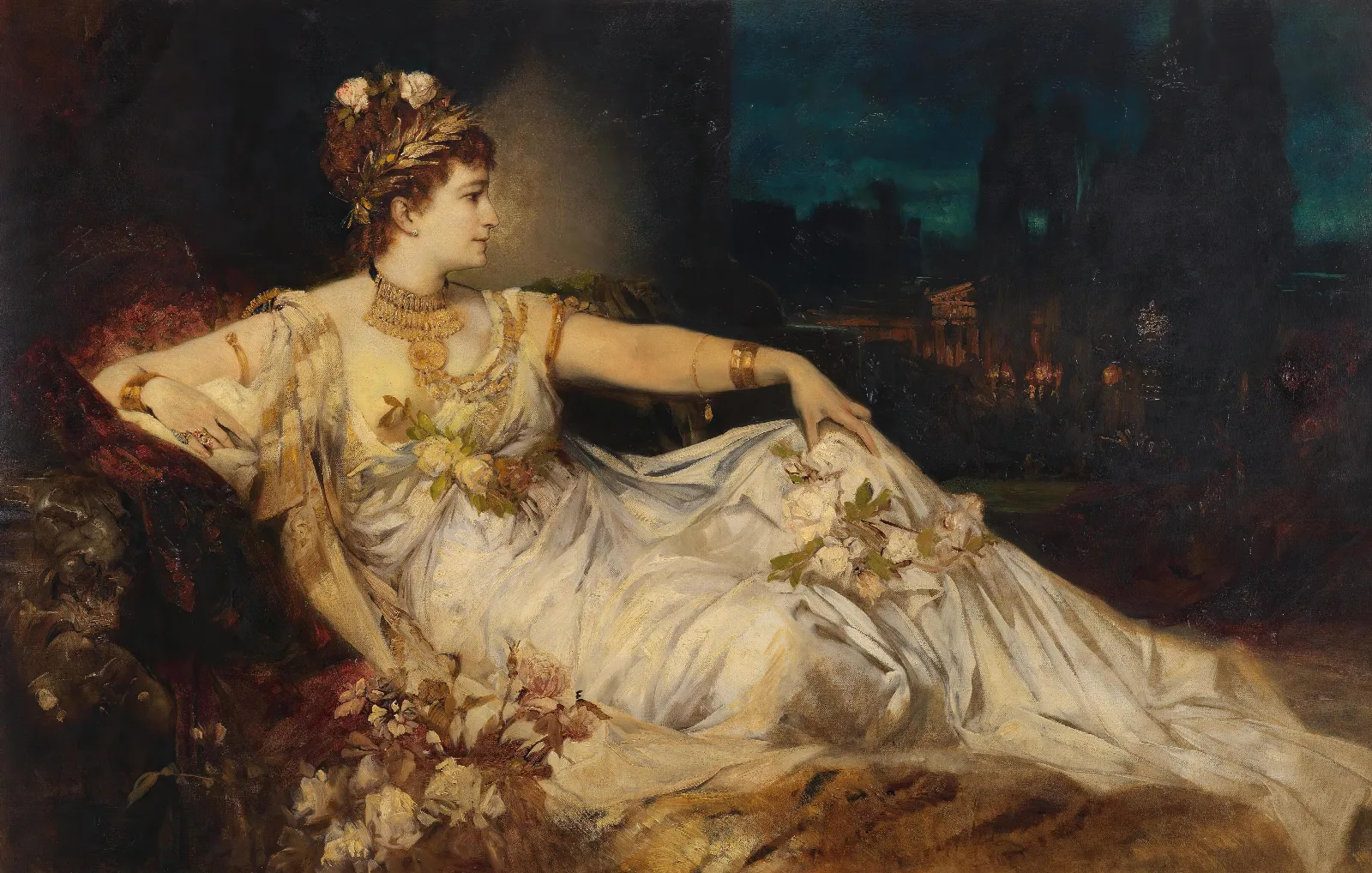 Charlotte Wolter Als Messalina Wall Art by Hans Makart - Canvas Print