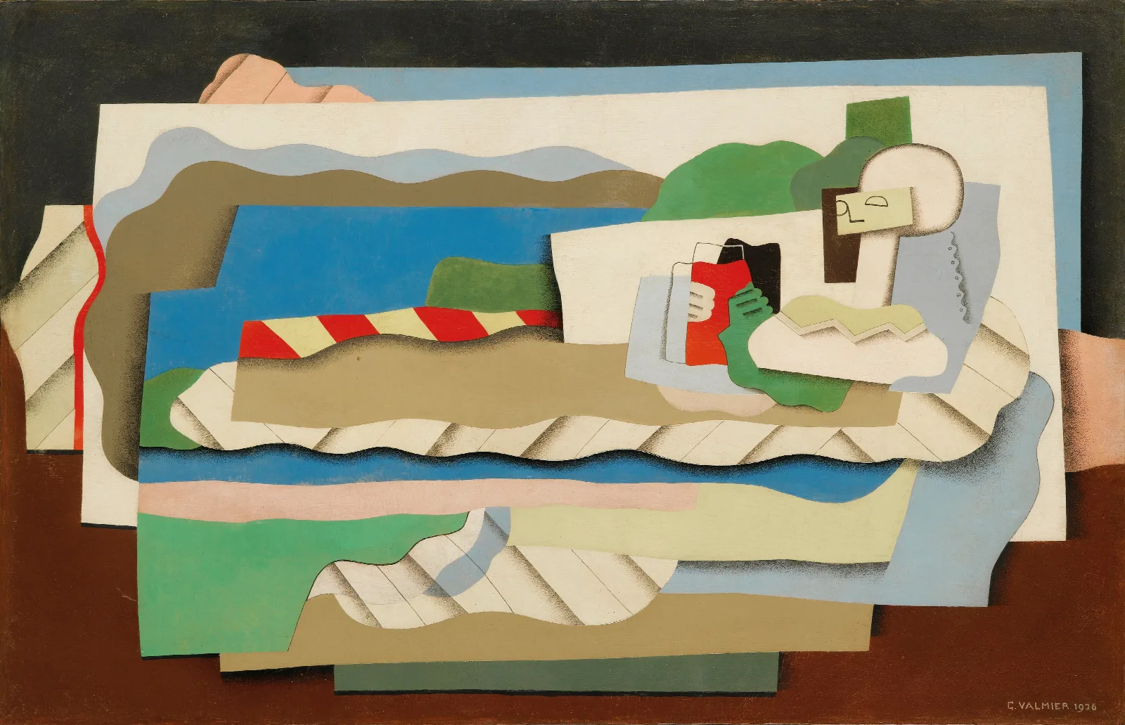 Fillette Allongee Wall Art by Georges Valmier - Canvas Print