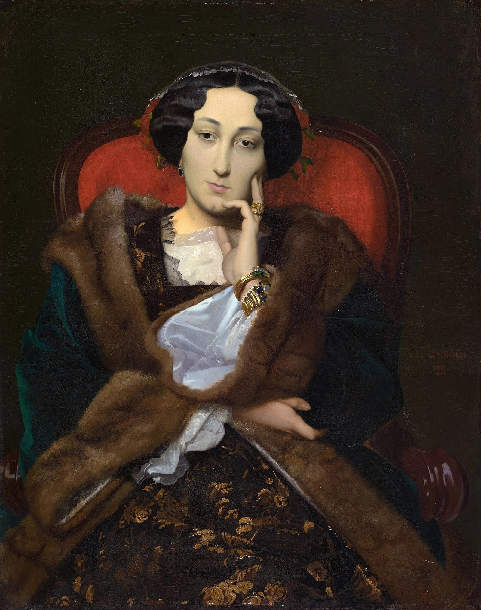 Portrait Of A Woman 12 Wall Art by Jean-Léon Gérôme - Canvas Print