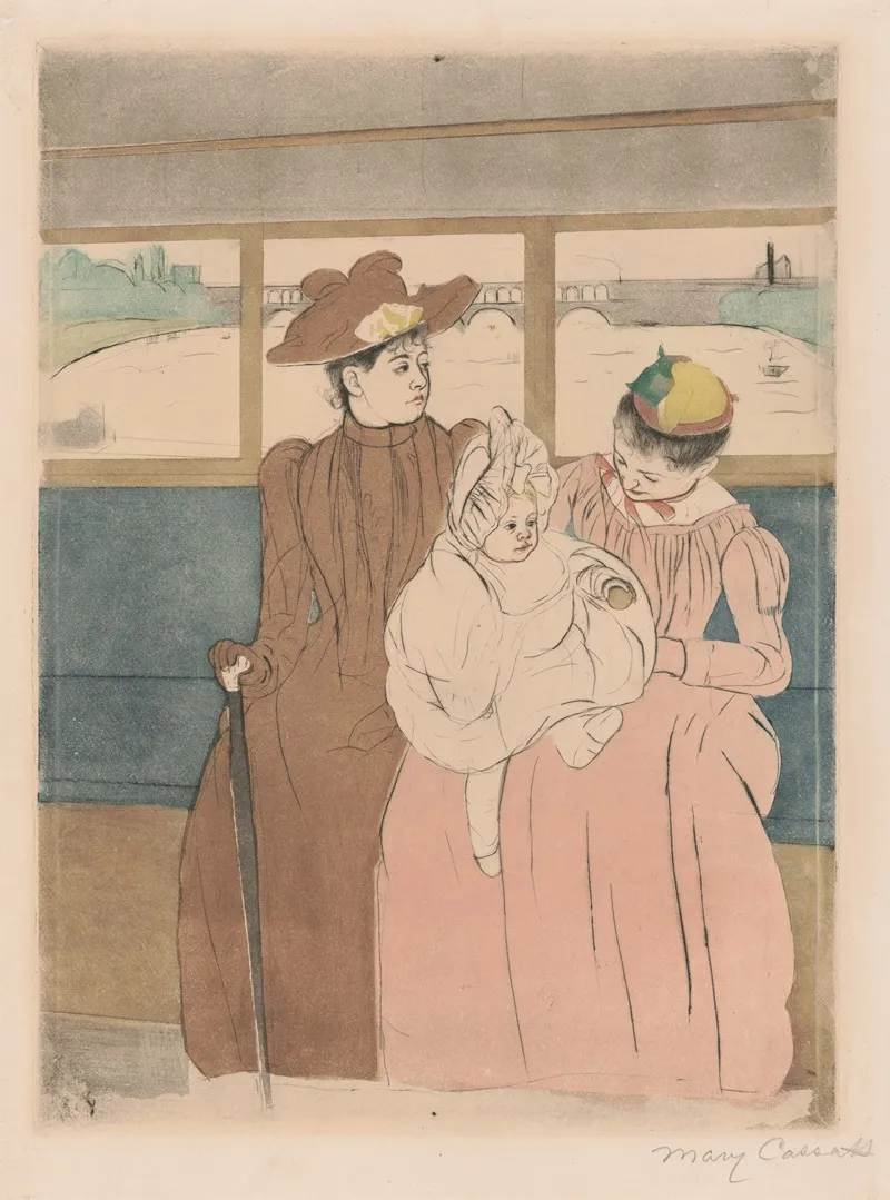 In The Omnibus 2 Wall Art by Mary Cassatt - Canvas Print