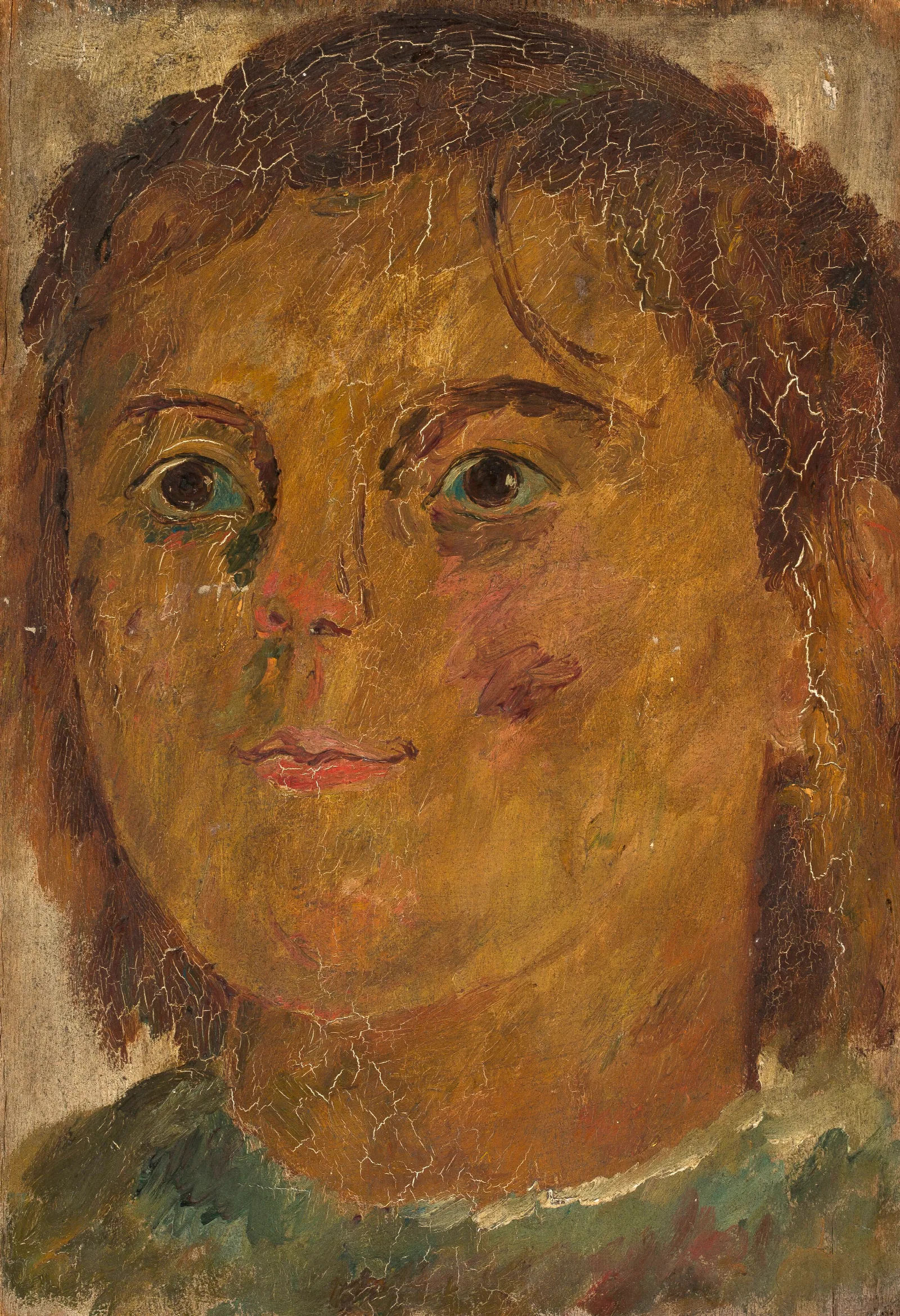 Portrait Study Of A Little Girl Wall Art by Tadeusz Makowski - Canvas Print