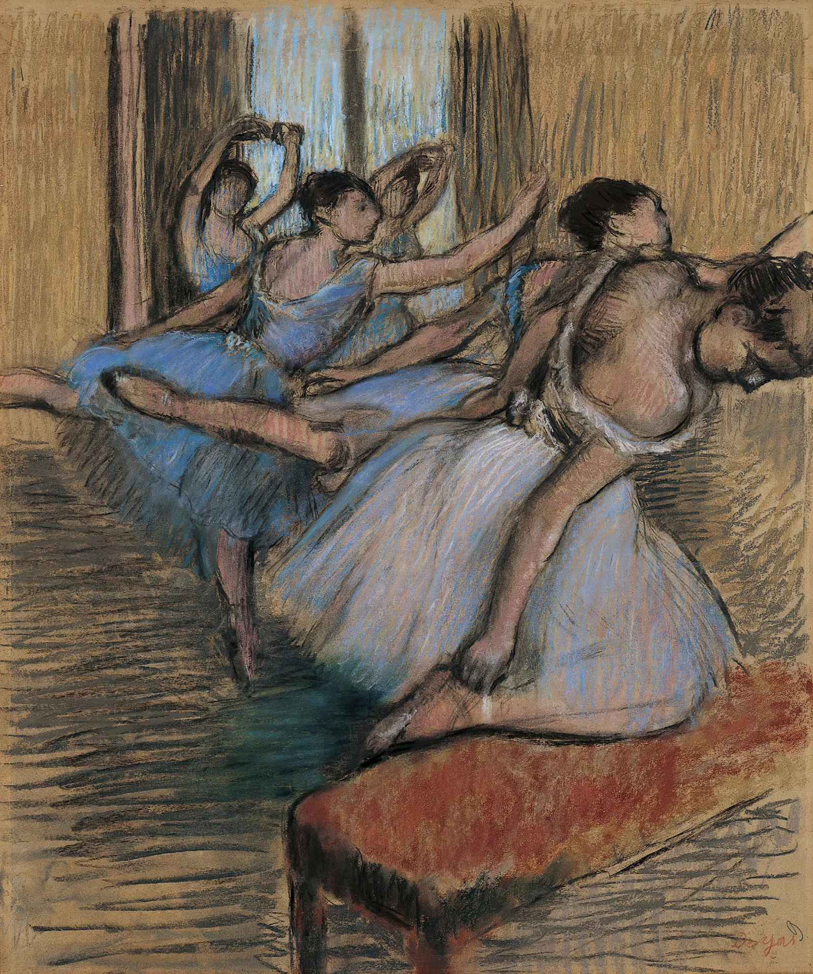 The Dancers 2 Wall Art by Edgar Degas - Canvas Print
