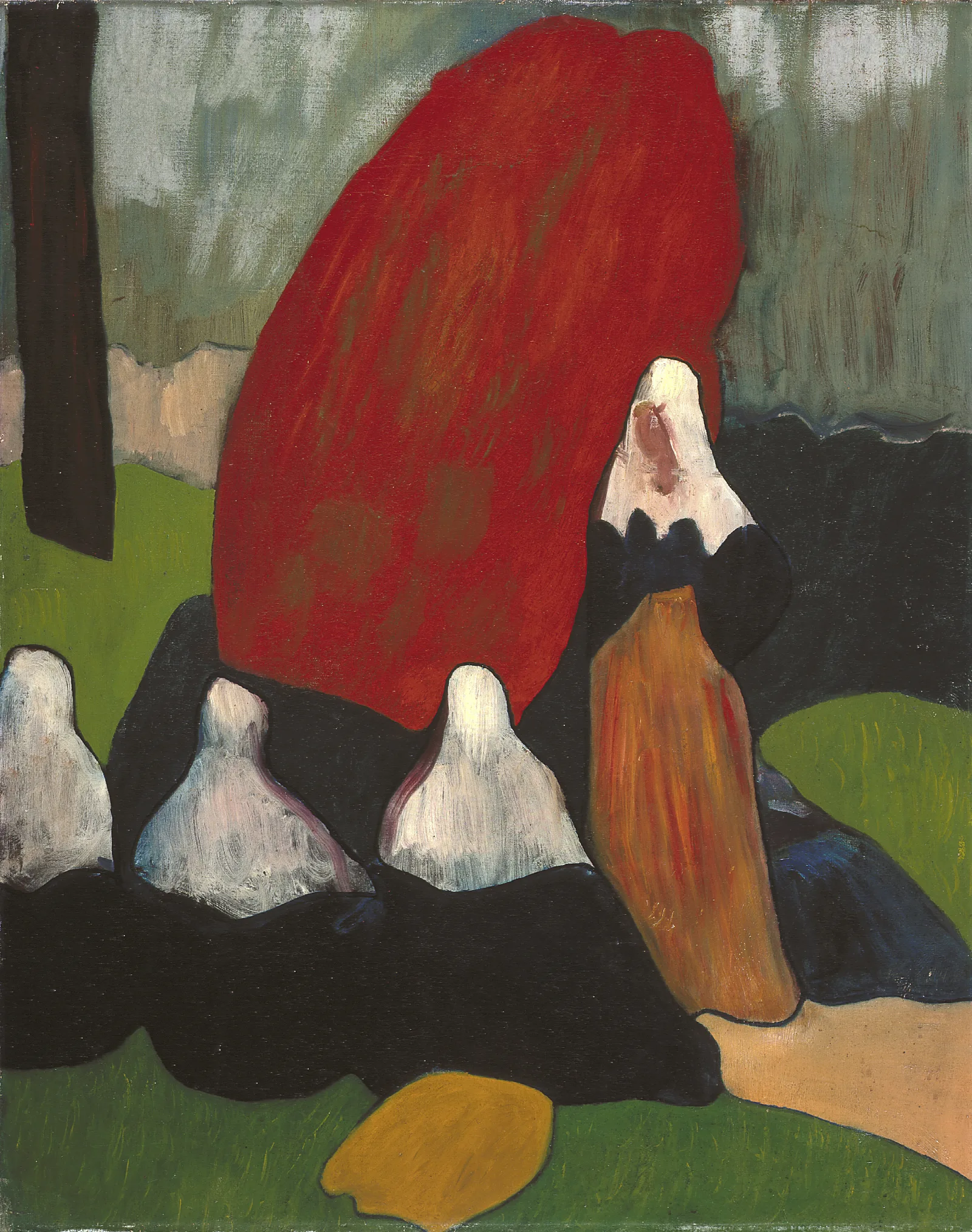 Breton Women With Seaweed Wall Art by Emile Bernard - Canvas Print