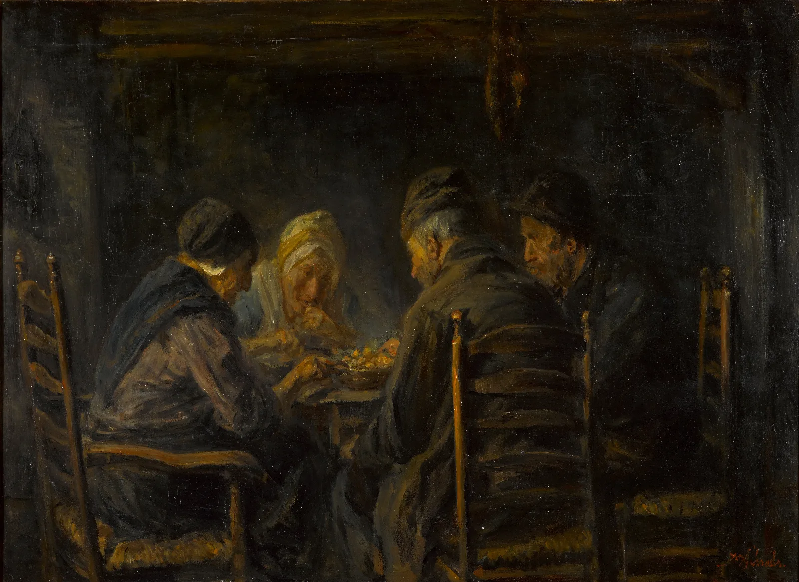 Potato Eaters Wall Art by Jozef Israëls - Canvas Print