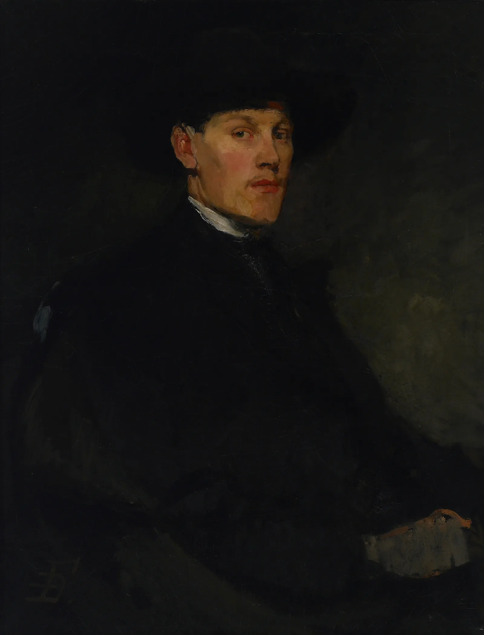 Portrait Of A Young Man 76 Wall Art by Frank Duveneck - Canvas Print
