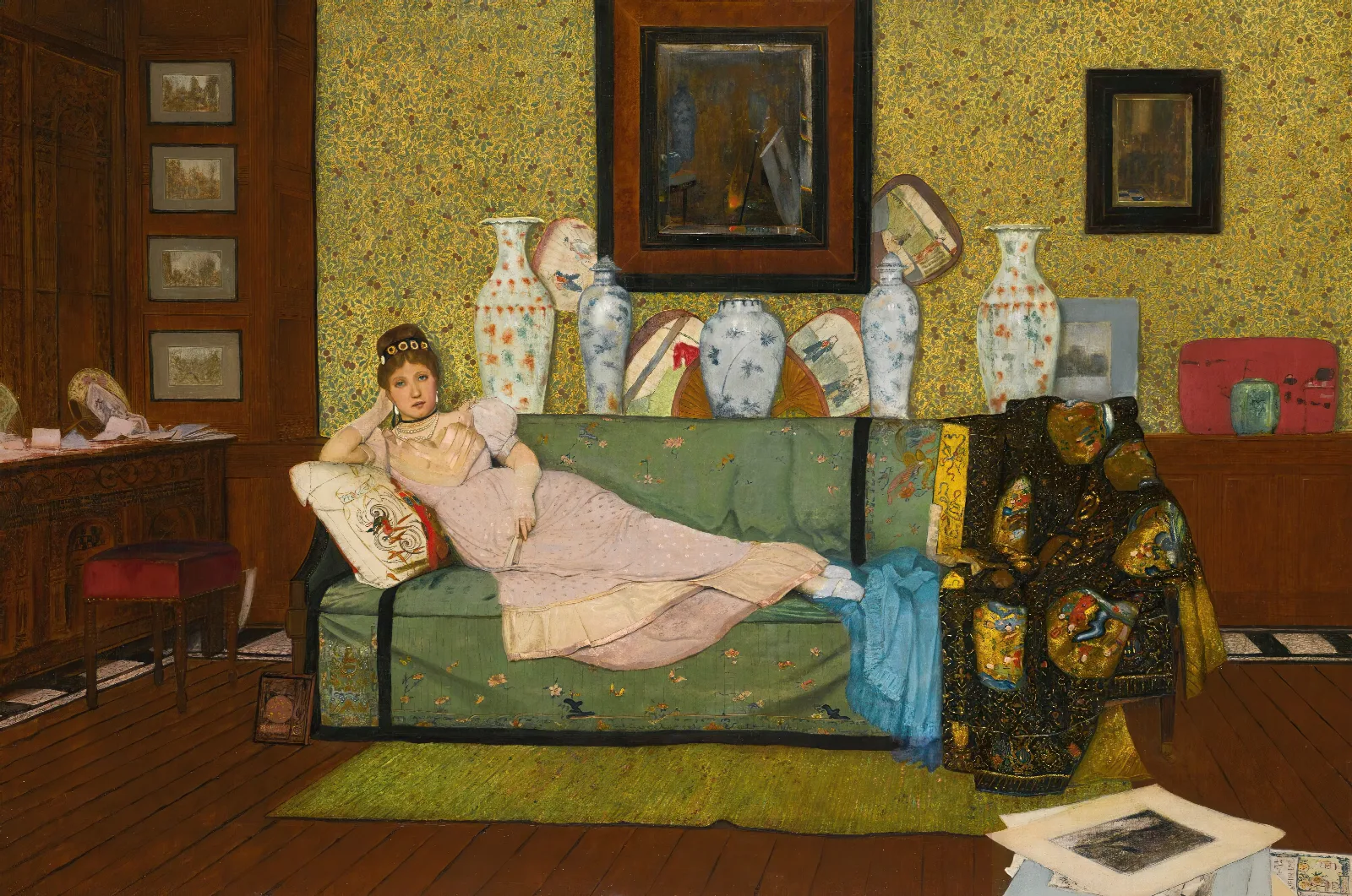 A Reverie In The Artists House Wall Art by John Atkinson Grimshaw - Canvas Print