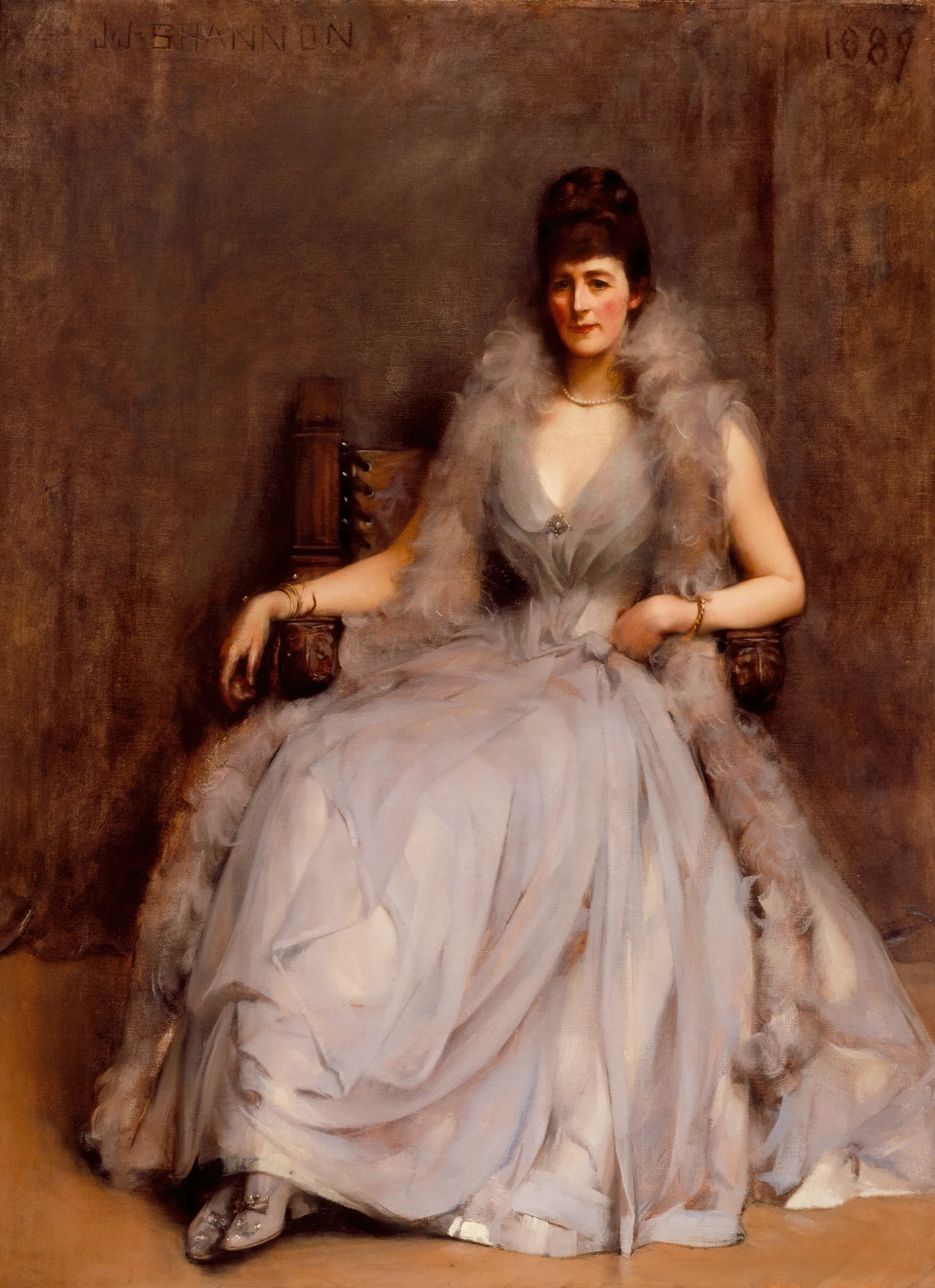 Portrait Of Cecilia Tower Wall Art by James Jebusa Shannon - Canvas Print