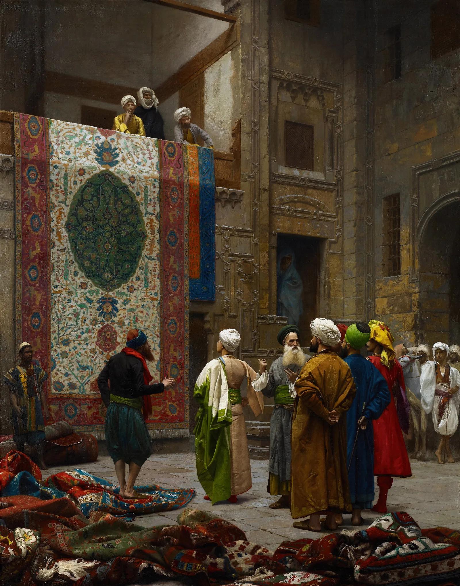 The Carpet Merchant Wall Art by Jean-Léon Gérôme - Canvas Print