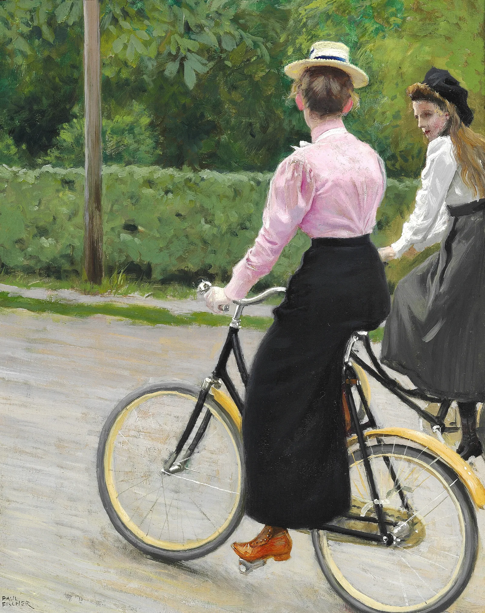 Pa Cykeltur En Sommerdag Wall Art by Paul Fischer - Canvas Print