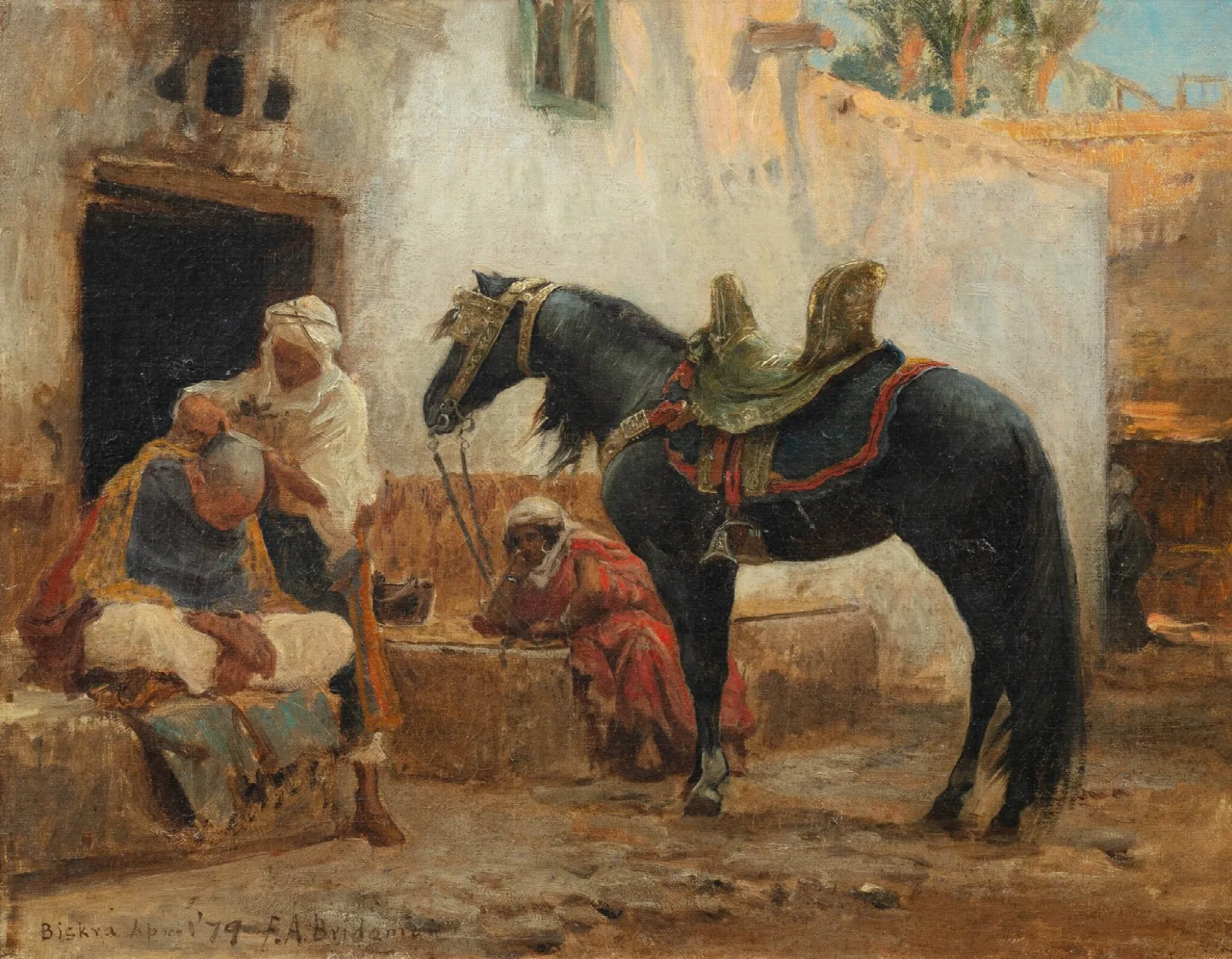 Barber Of Biskra Wall Art by Frederick Arthur Bridgman - Canvas Print