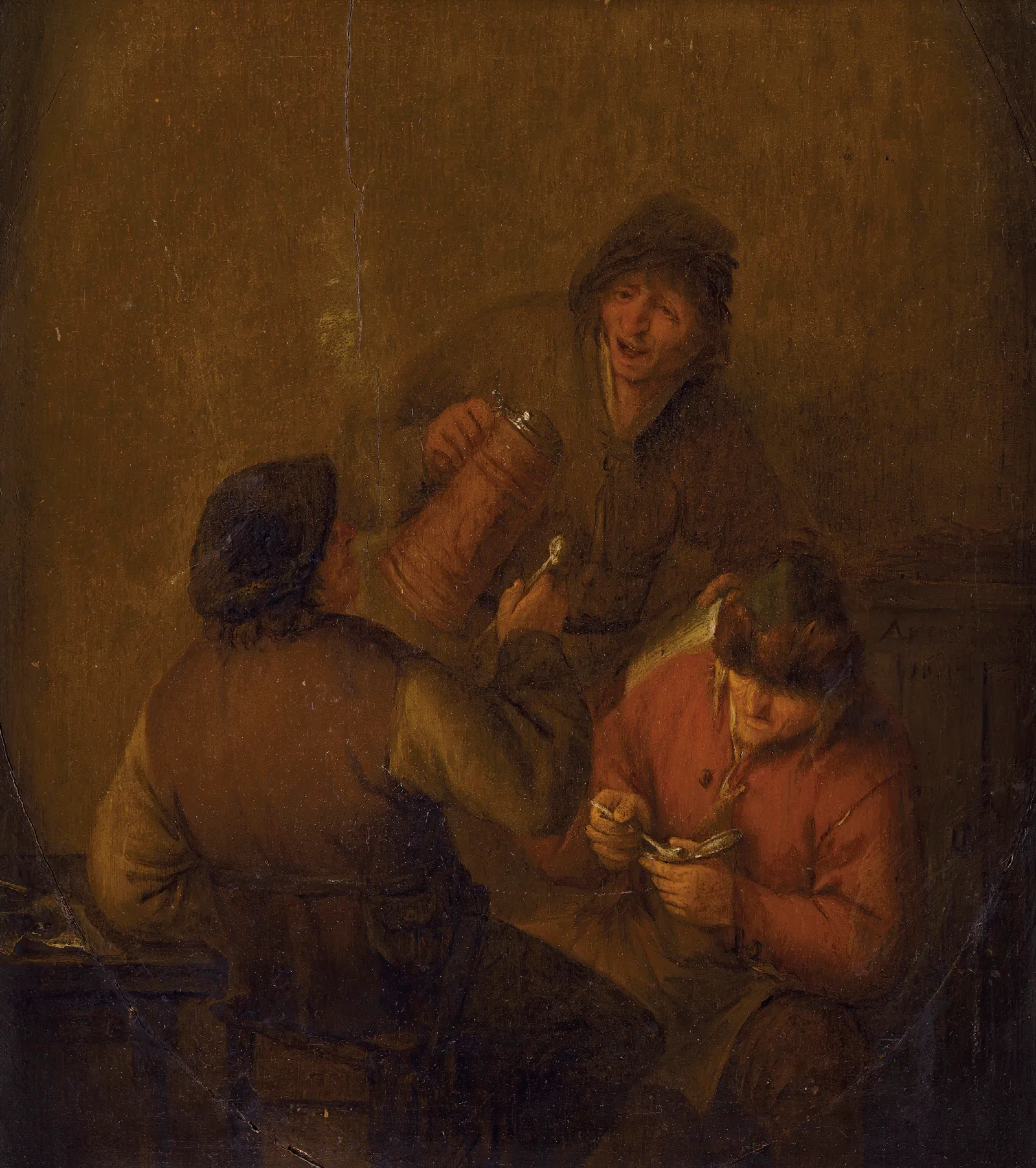 Tavern Scene 9 Wall Art by Adriaen van Ostade - Canvas Print
