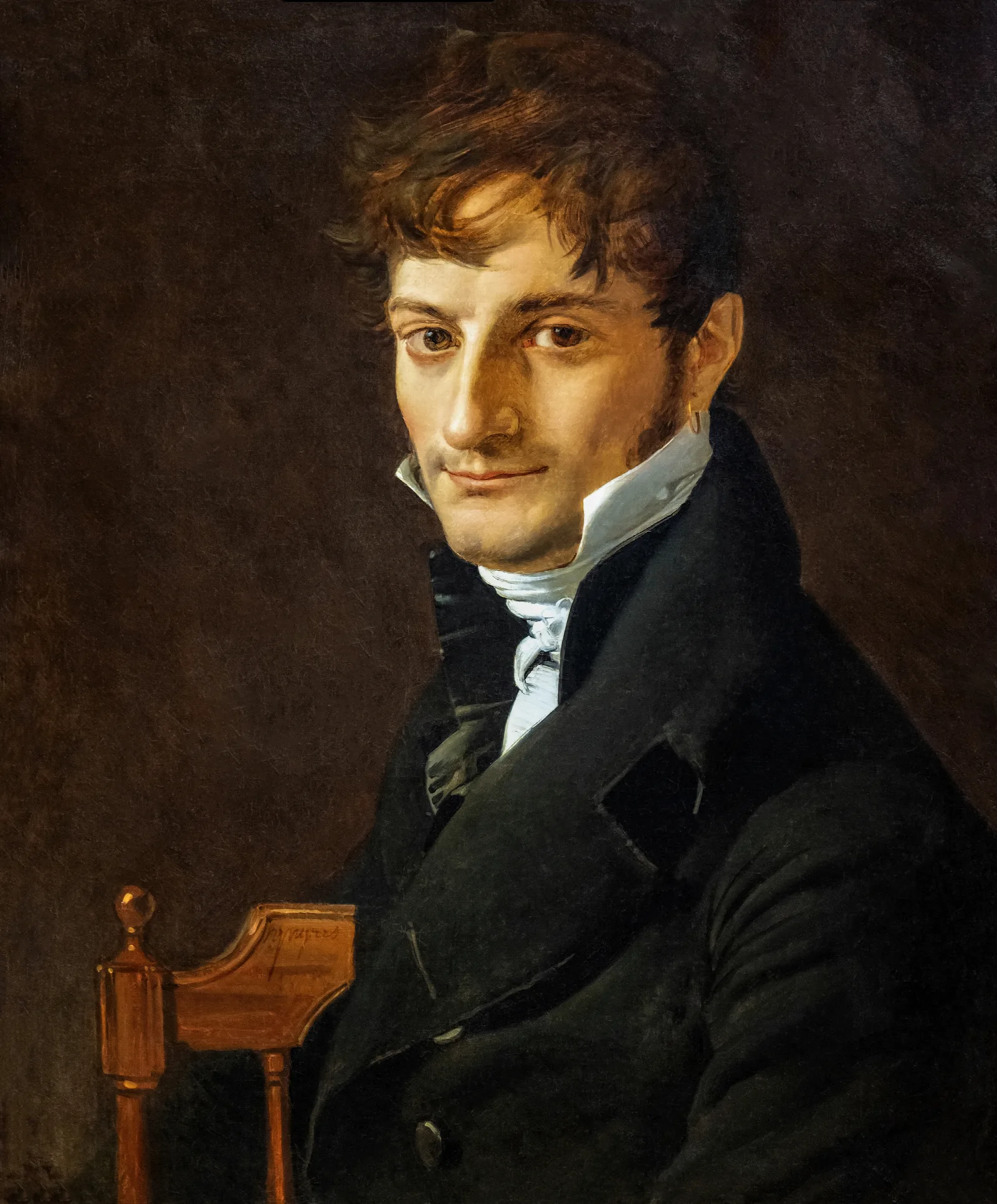Portrait De Belveze Foulon Wall Art by Jean Auguste Dominique Ingres - Canvas Print