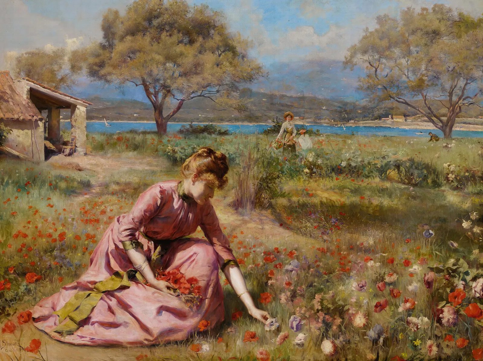 The First Spring Wall Art by Julius Leblanc Stewart - Canvas Print