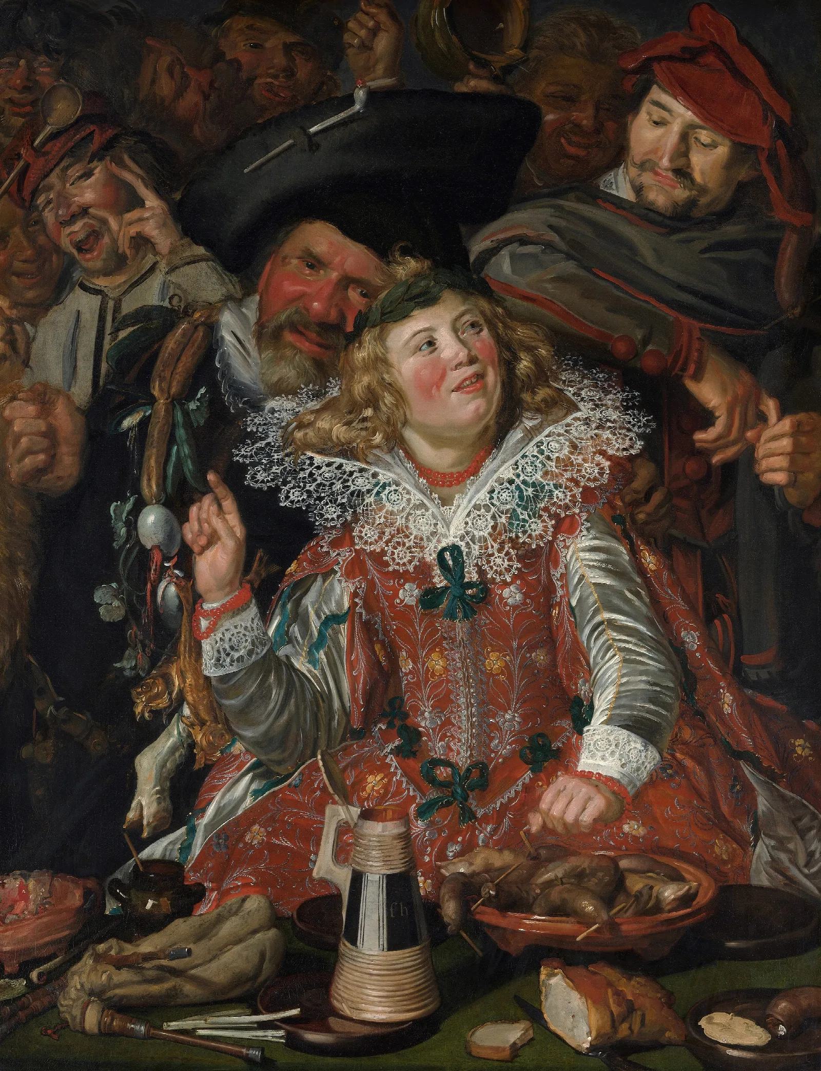 Merrymakers At Shrovetide Wall Art by Frans Hals - Canvas Print