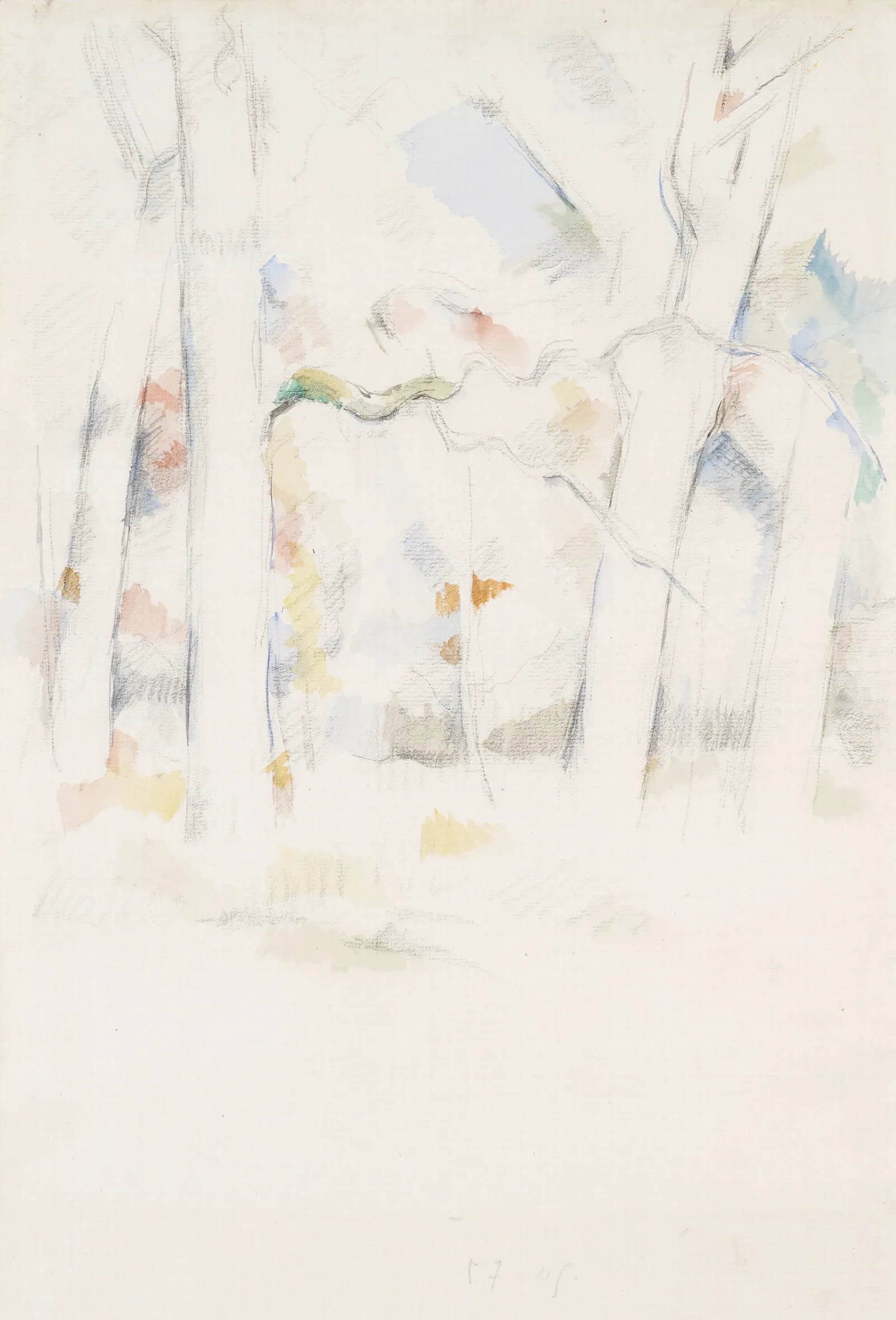 Sous Bois Under The Trees Wall Art by Paul Cézanne - Canvas Print