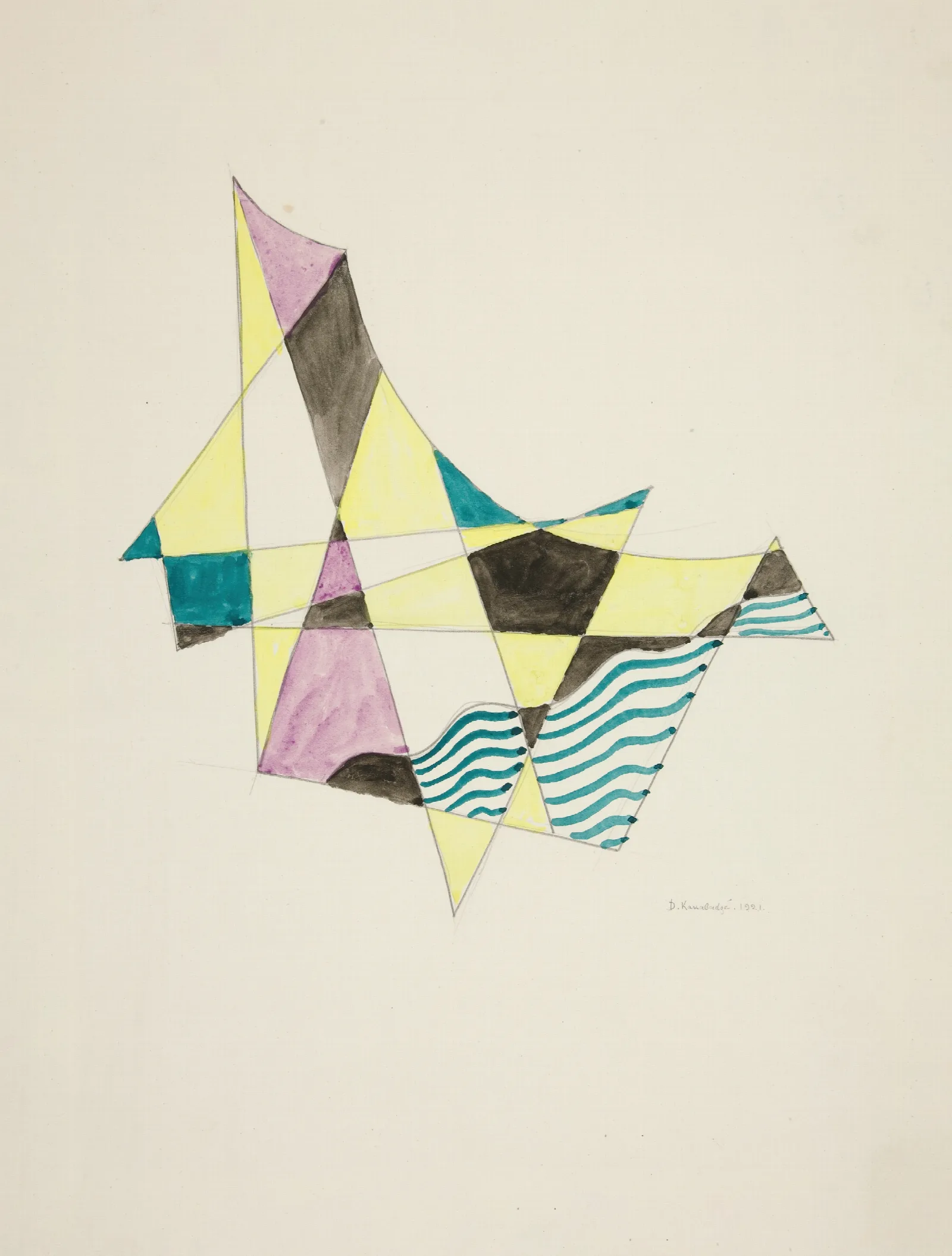 Abstraction Based On Sails X Wall Art by David Kakabadzé - Canvas Print
