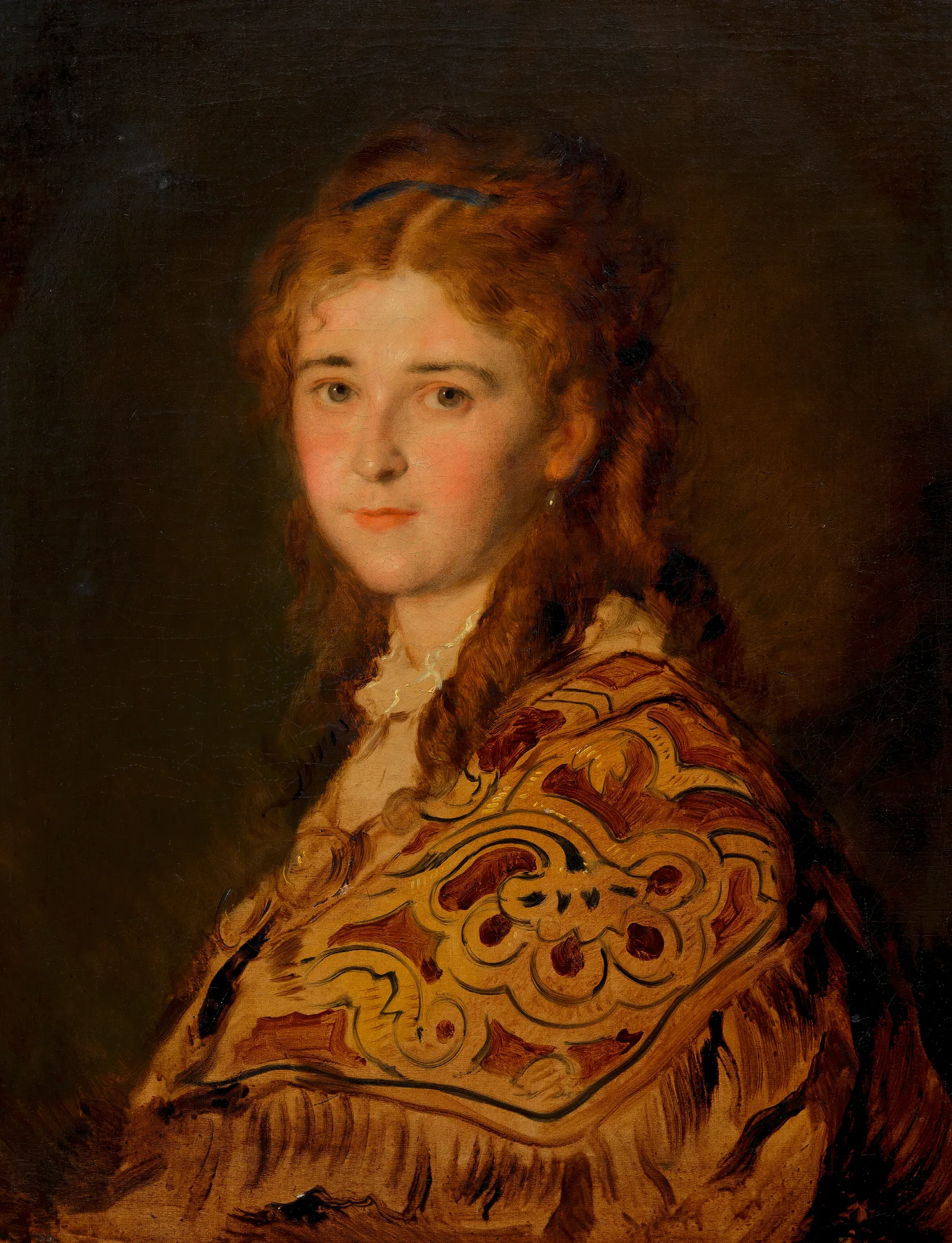 Junge Frau Mit Turkischem Schal Wall Art by Hans Canon - Canvas Print