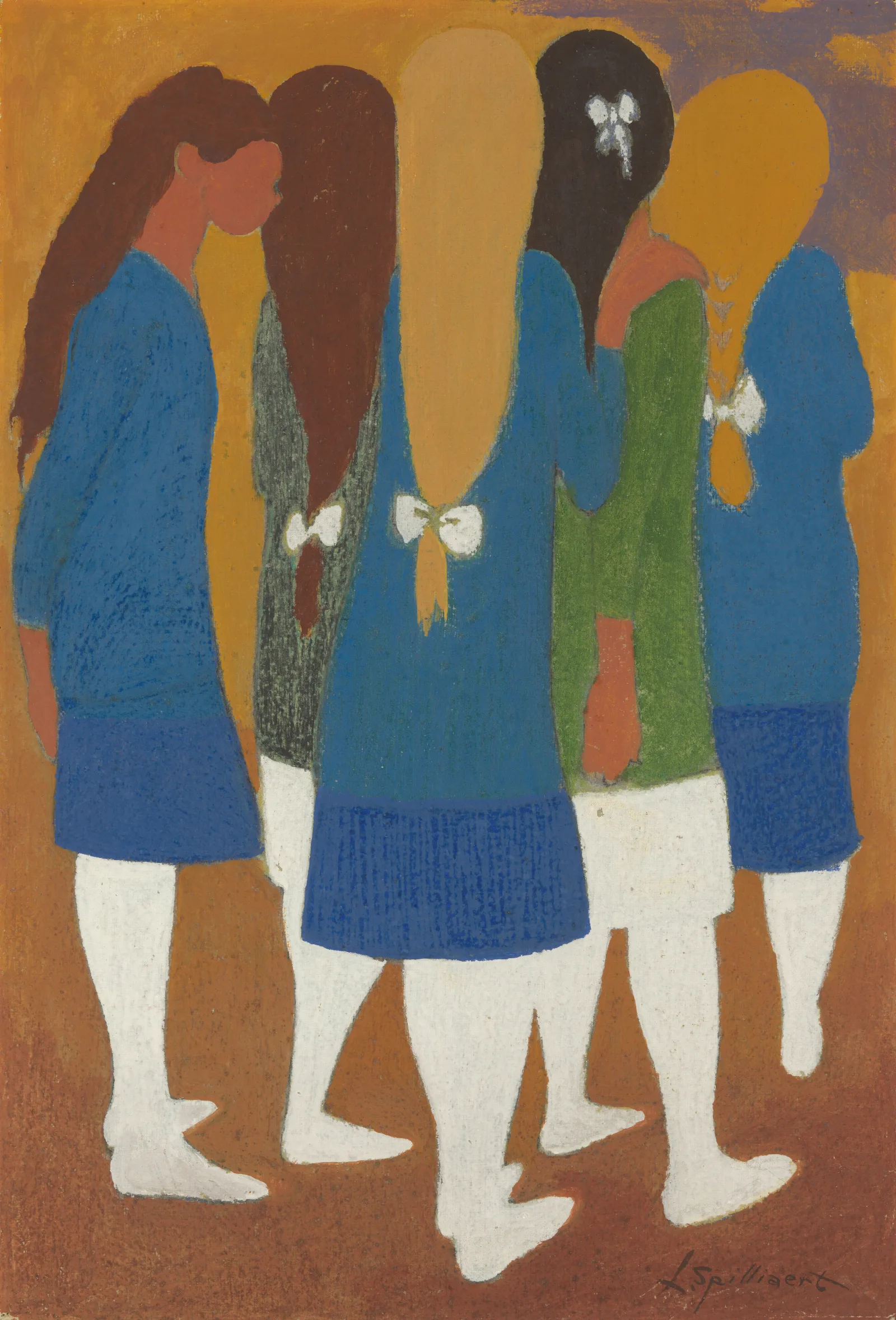 Meisjes Met Witte Kousjes Wall Art by Léon Spilliaert - Canvas Print