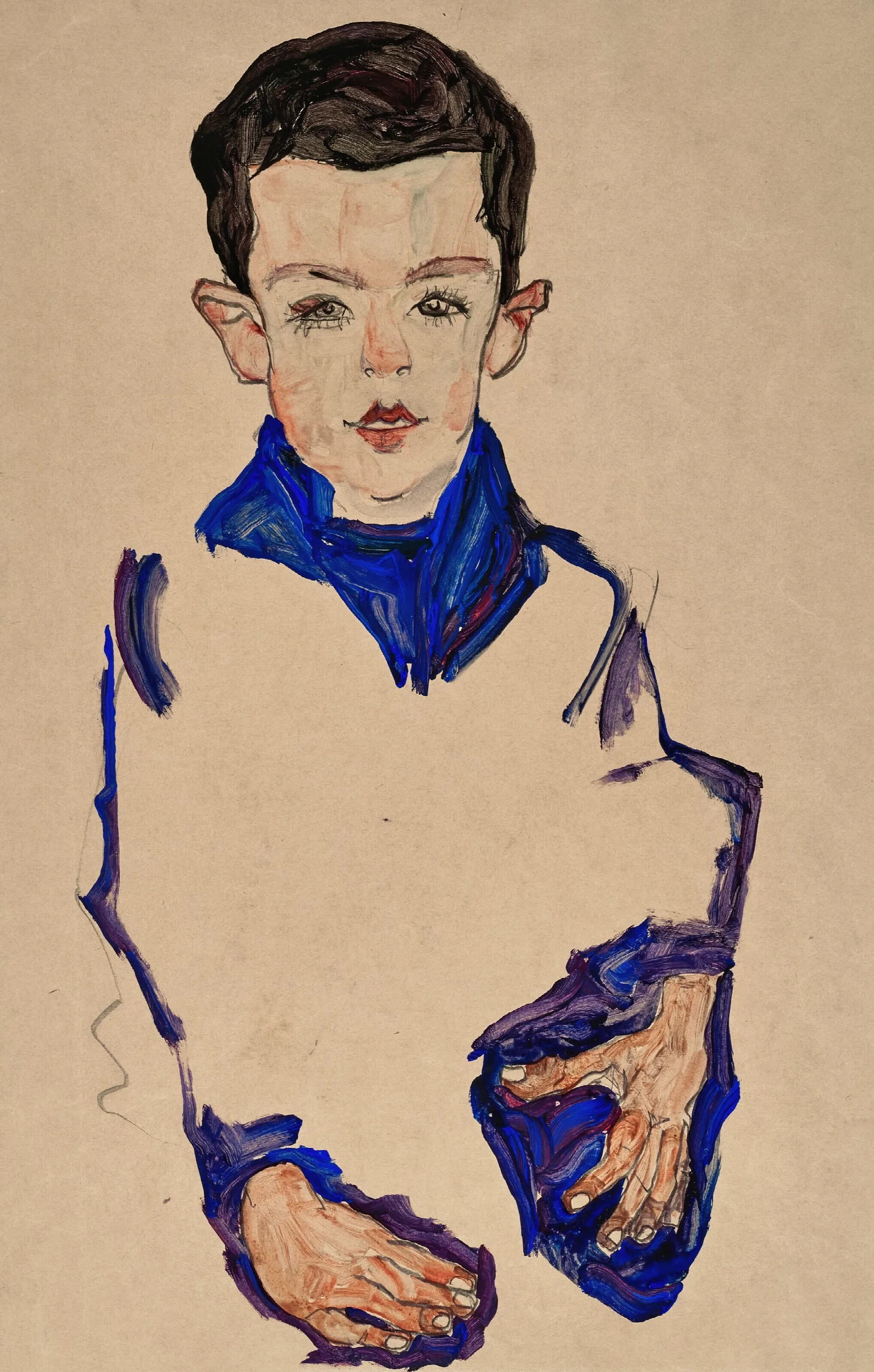 Knabenbildnis Herbert Reiner Wall Art by Egon Schiele - Canvas Print