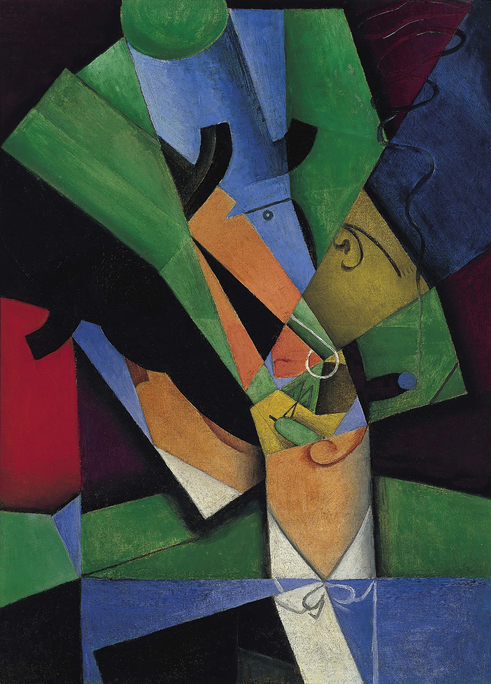 The Smoker Wall Art by Juan Gris - Canvas Print