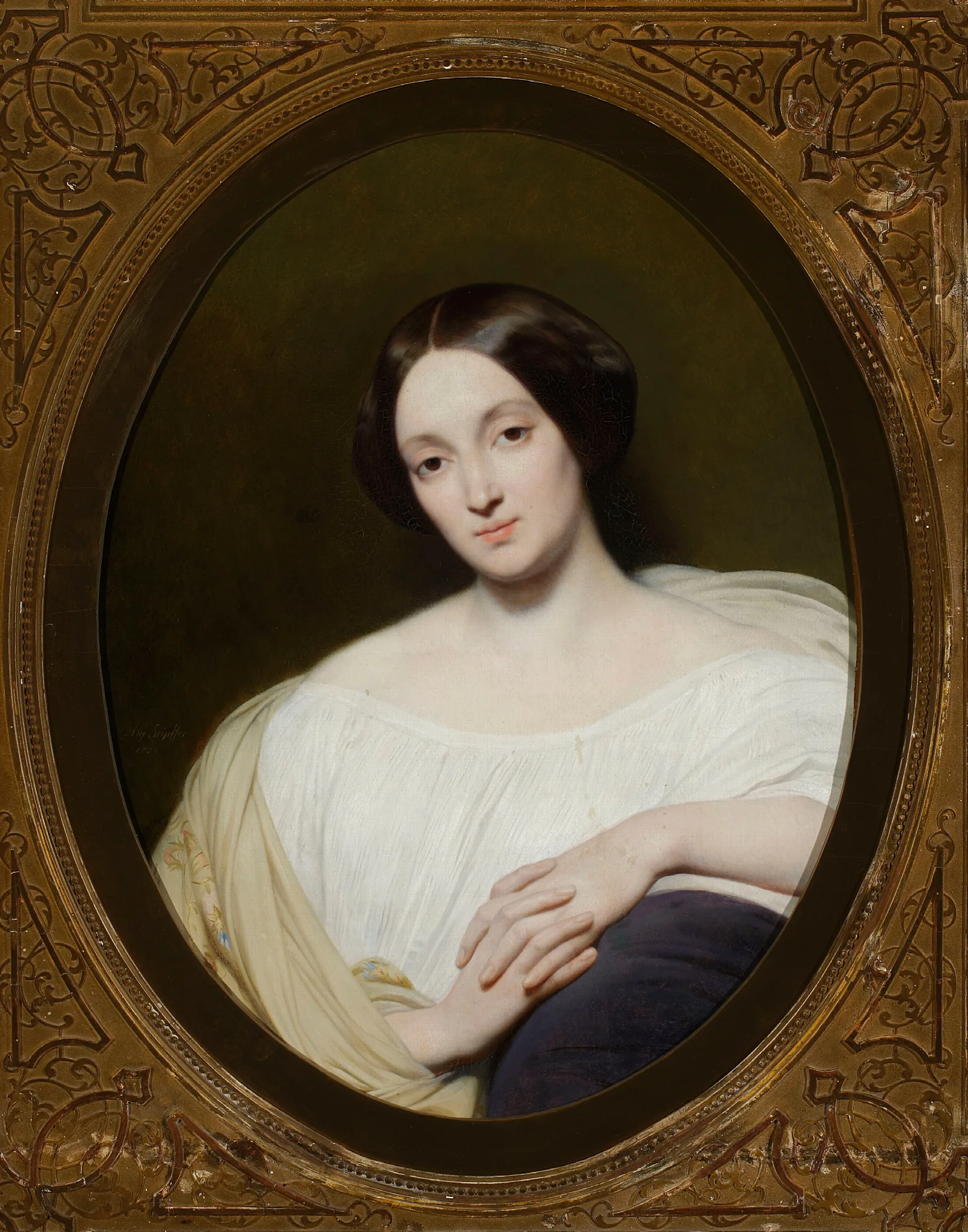 Portrait Of Katarzyna Potocka Nee Branicka 1825 1907 2 Wall Art by Ary Scheffer - Canvas Print
