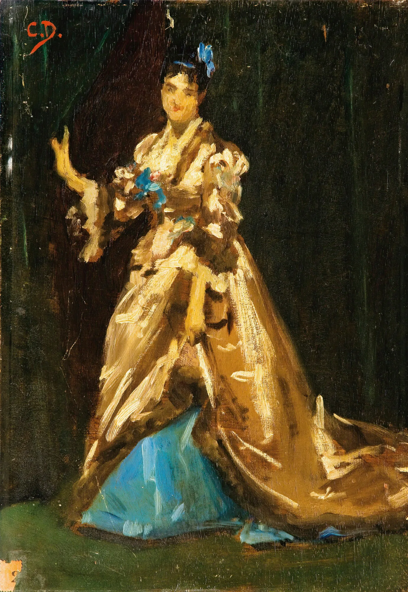 Sketch For The Portrait Of Mrs Feydeau Wall Art by Carolus-Duran - Canvas Print
