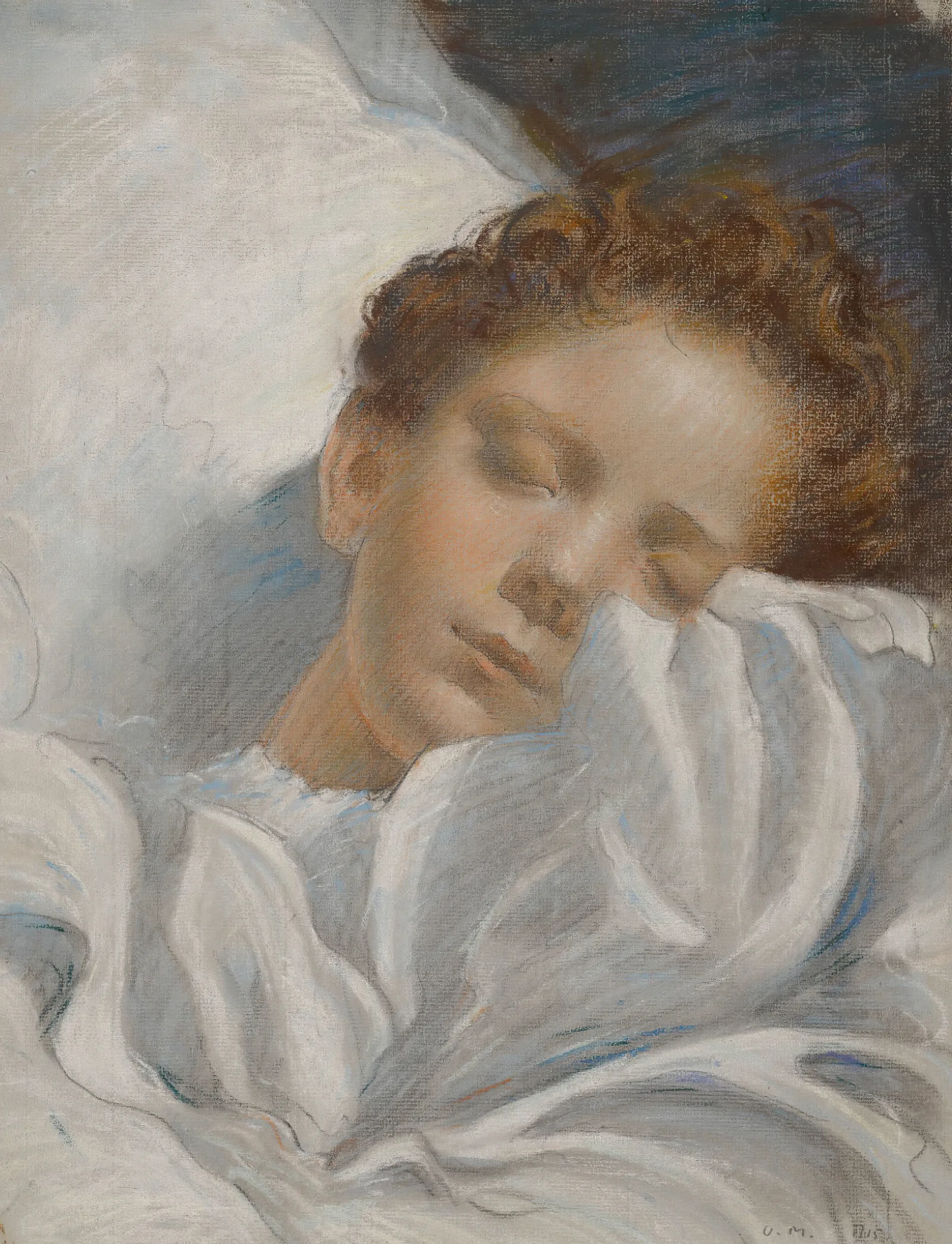 Study Of A Sleeping Child Wall Art by Luc-Olivier Merson - Canvas Print