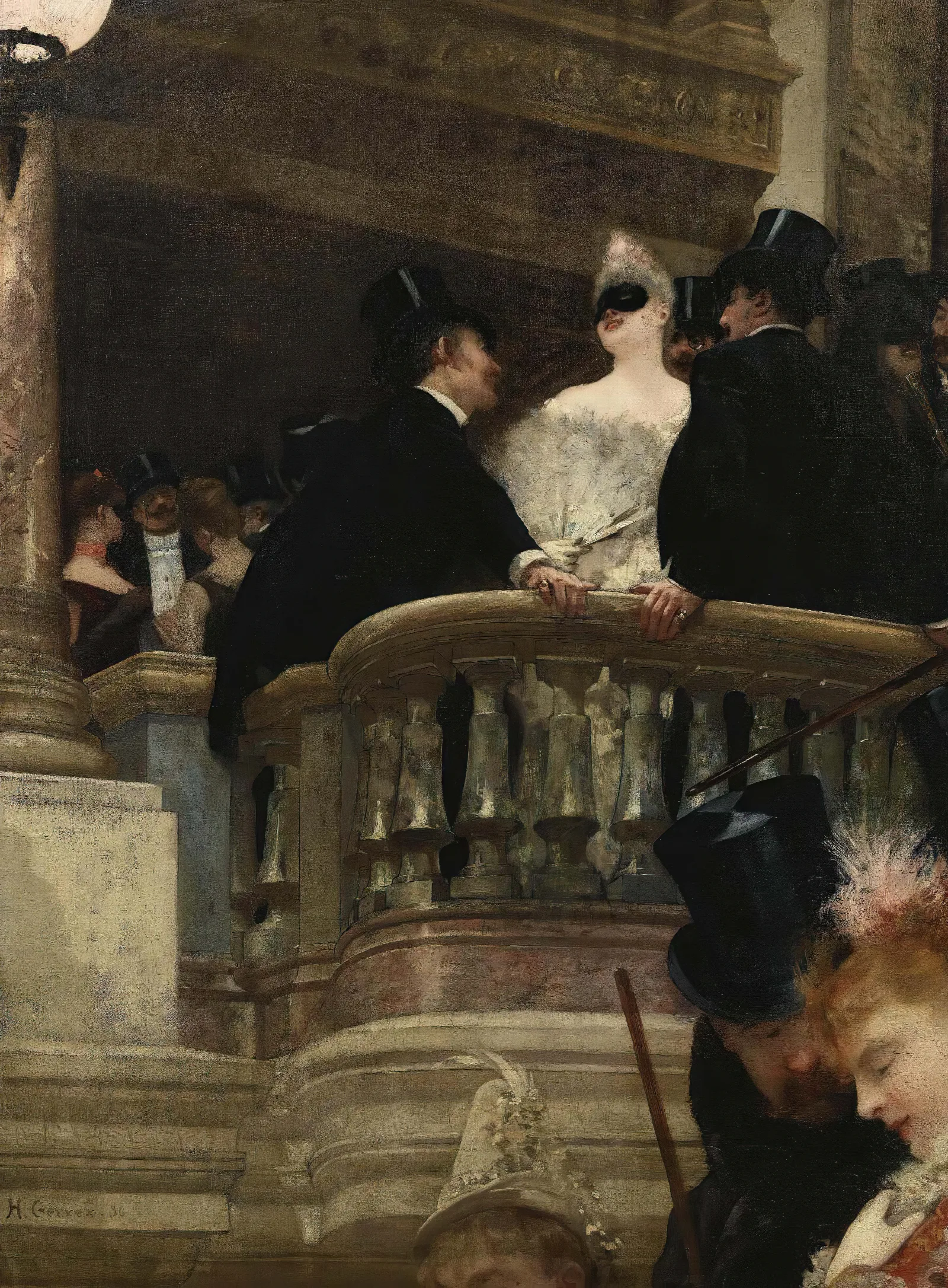 Le Bal De Lopera Wall Art by Henri Gervex - Canvas Print