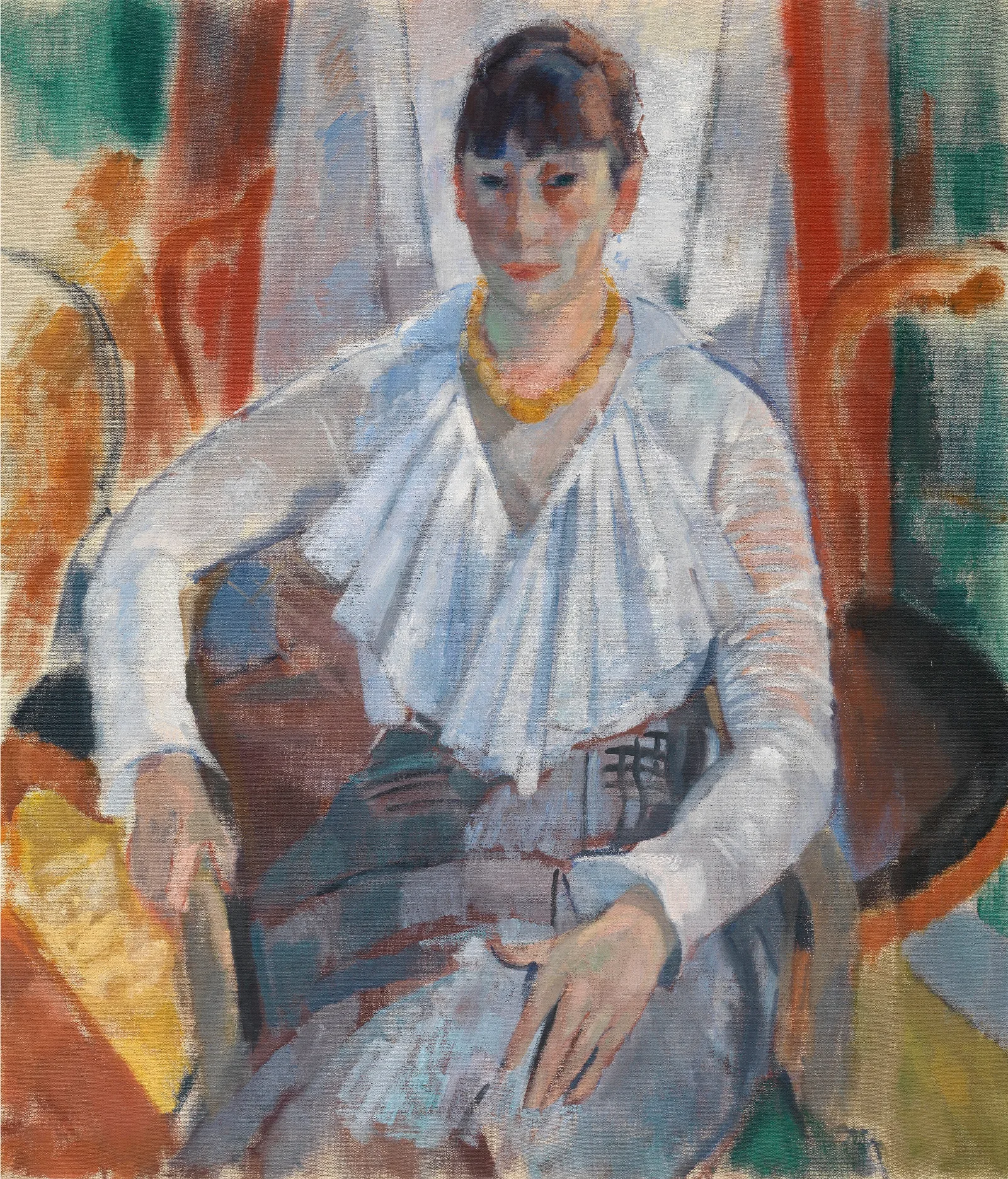 Woman In White 4 Wall Art by Rik Wouters - Canvas Print